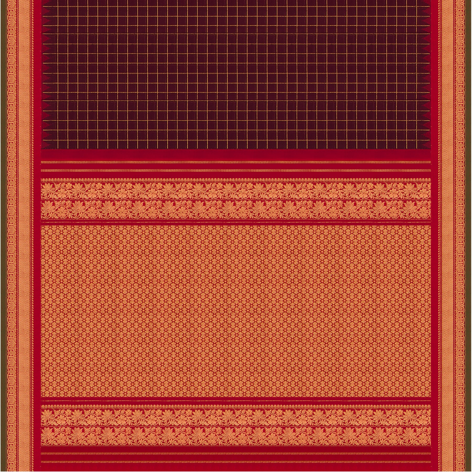 Kanakavalli Gadwal Silk/Cotton Sari 23-604-HS005-07870 - Full View