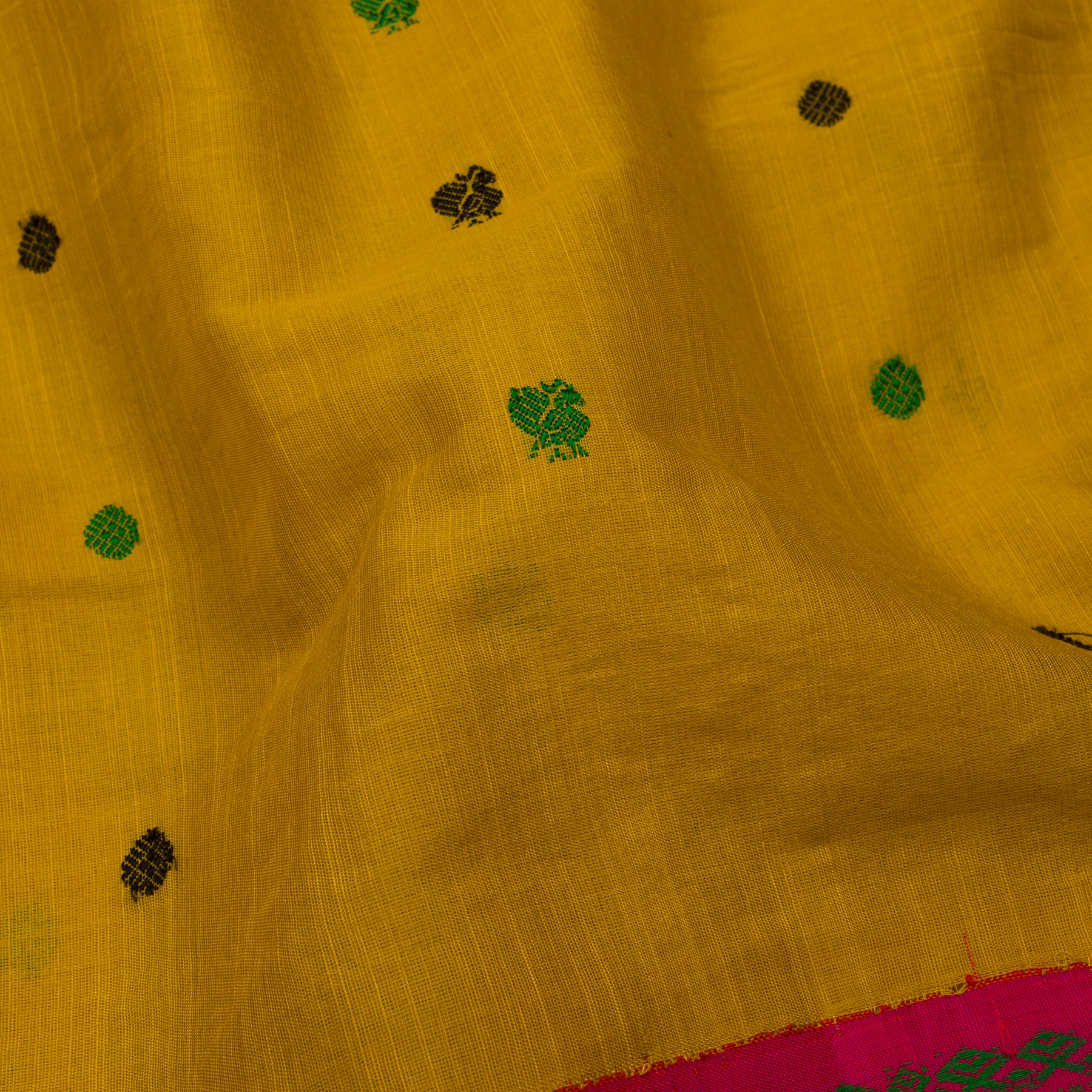 Kanakavalli Gadwal Silk/Cotton Sari 23-604-HS005-07879 - Fabric View