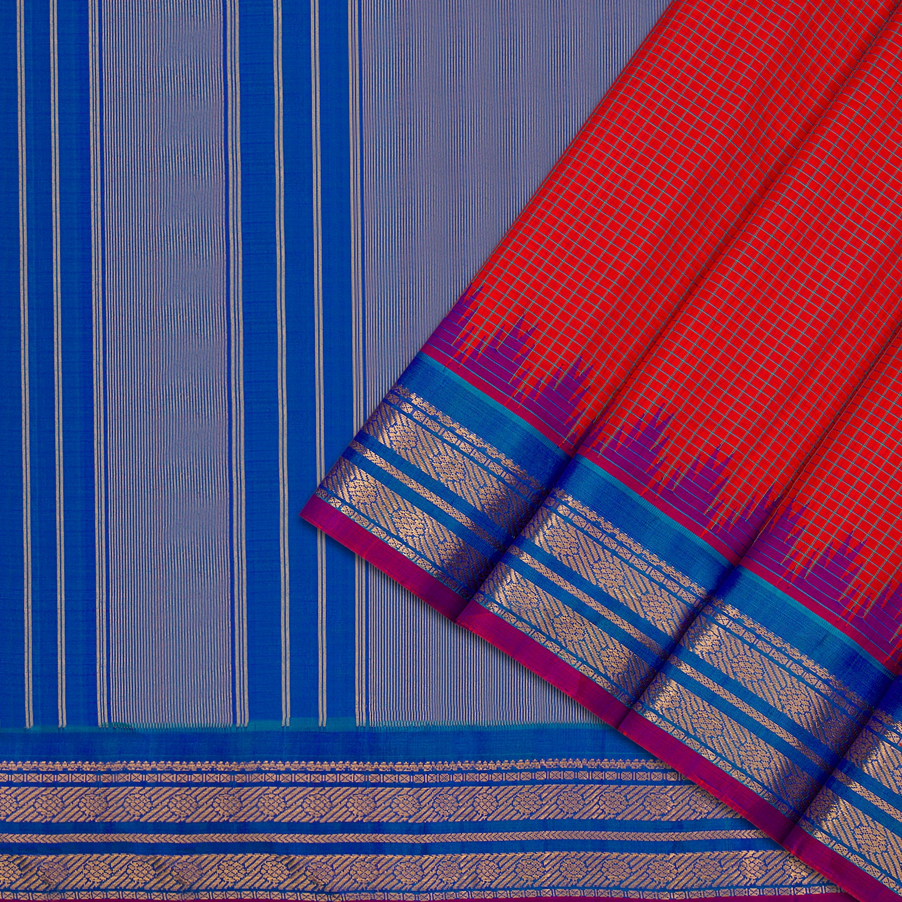 Kanakavalli Gadwal Silk/Cotton Sari 23-604-HS005-07933 - Cover View