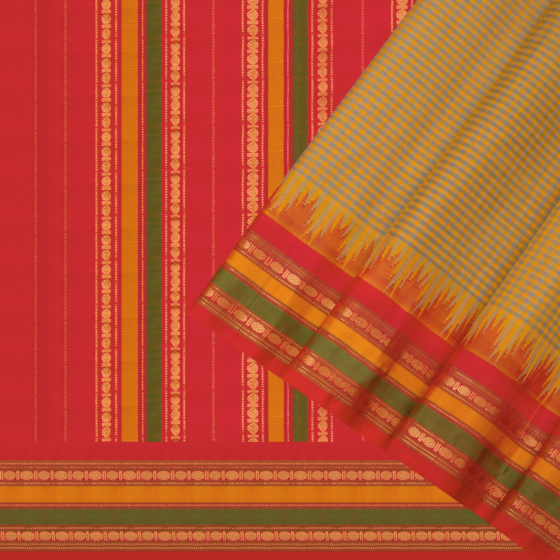 Kanakavalli Gadwal Silk/Cotton Sari 23-604-HS005-13356 - Cover View