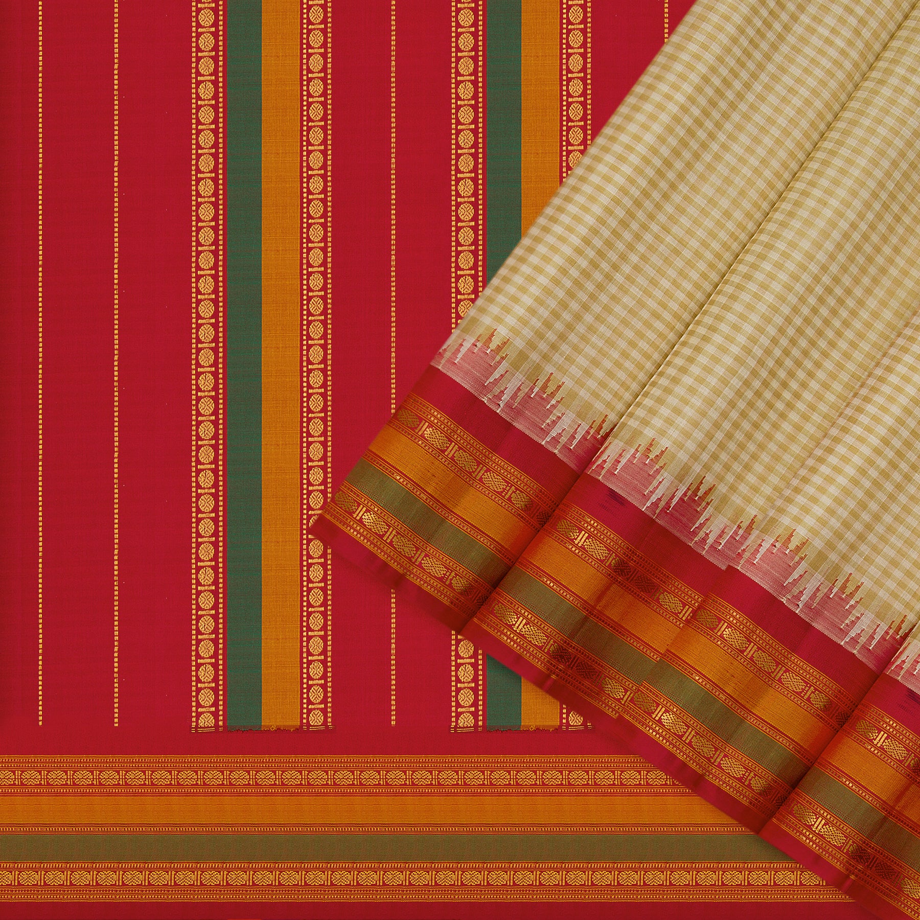 Kanakavalli Gadwal Silk/Cotton Sari 23-604-HS005-13363 - Cover View