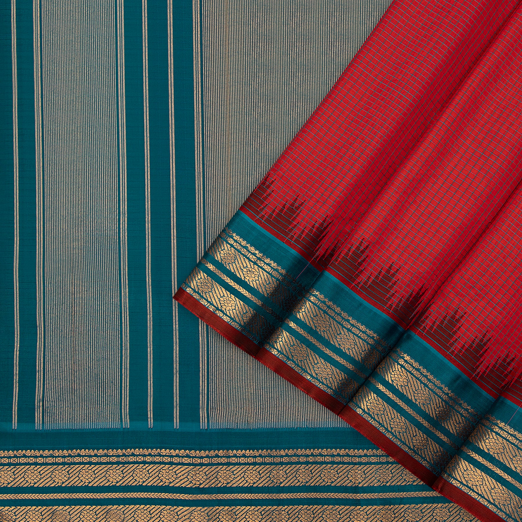 Kanakavalli Gadwal Silk/Cotton Sari 23-604-HS005-13398 - Cover View