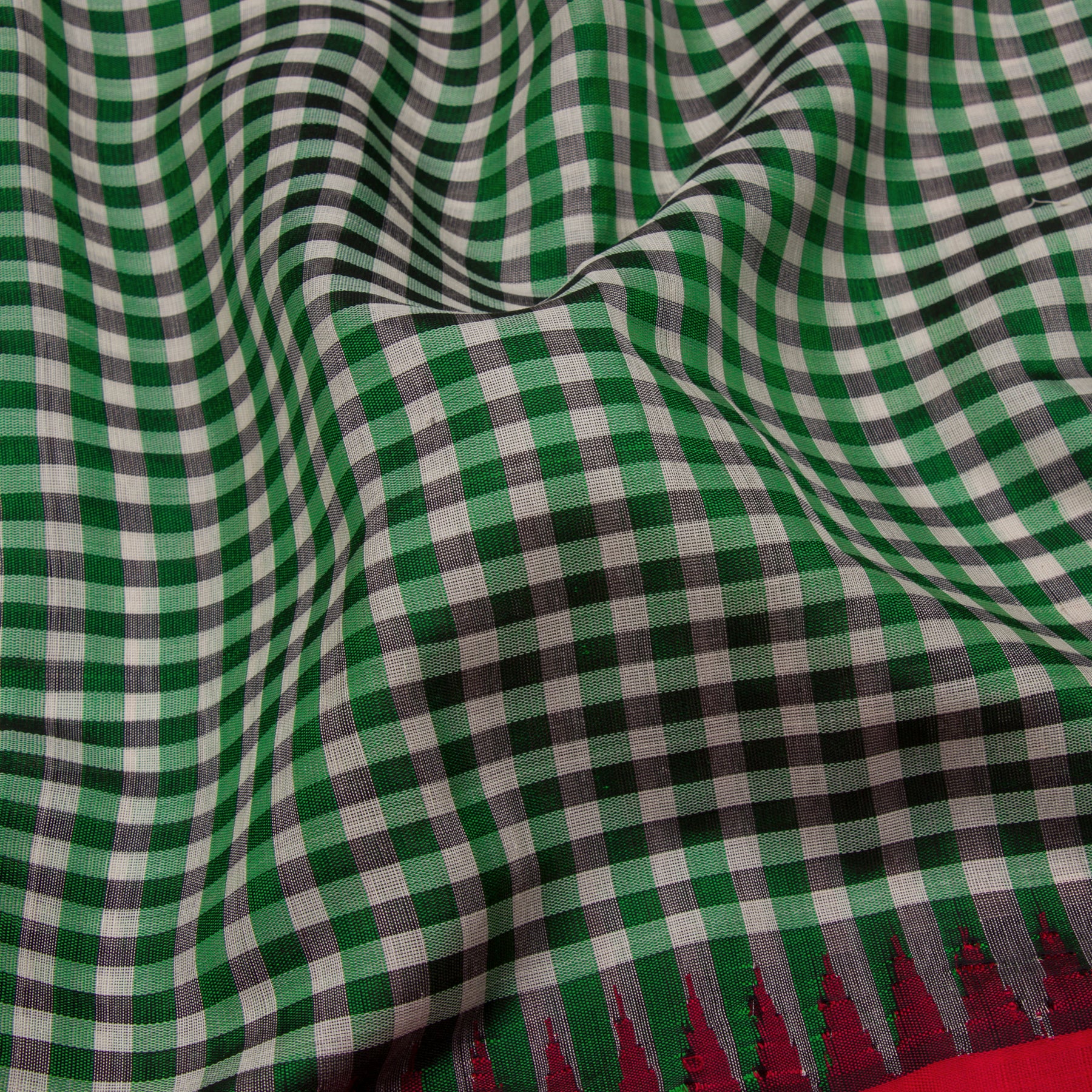 Kanakavalli Gadwal Silk/Cotton Sari 23-604-HS005-13451 - Fabric View