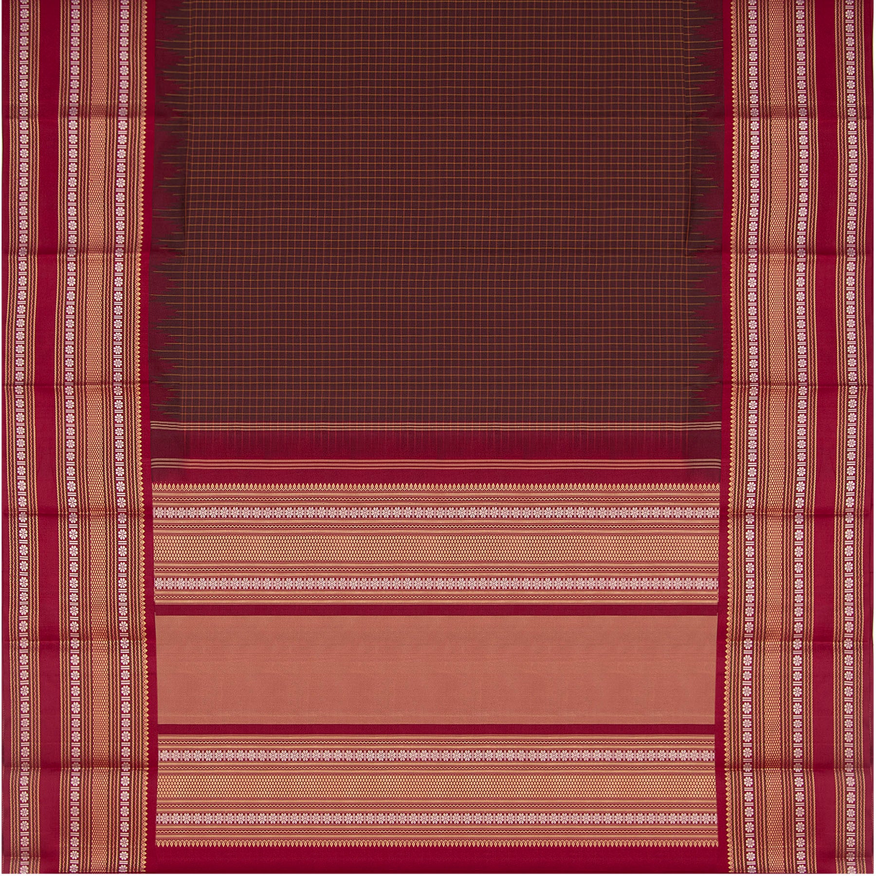 Kanakavalli Kanjivaram Silk Sari 23-613-HS001-01422 - Full View