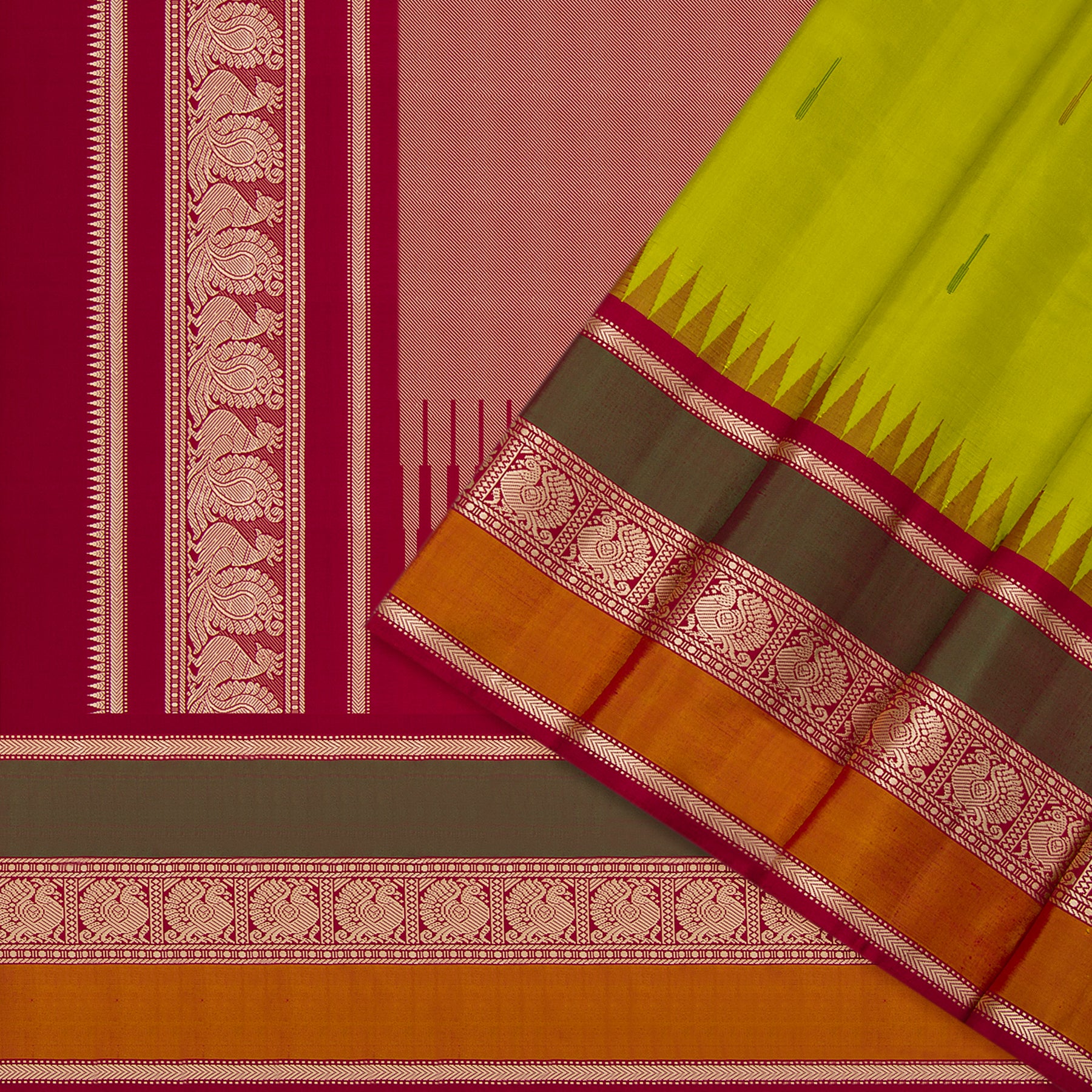Kanakavalli Kanjivaram Silk Sari 23-613-HS001-12029 - Cover View