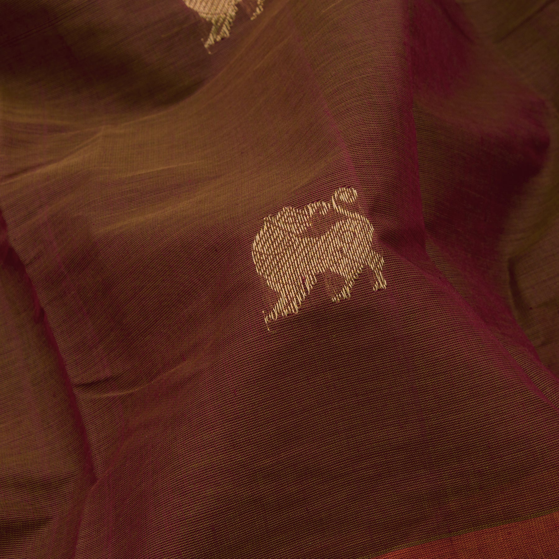 Kanakavalli Kanchi Cotton Sari 23-613-HS003-03401 - Fabric View