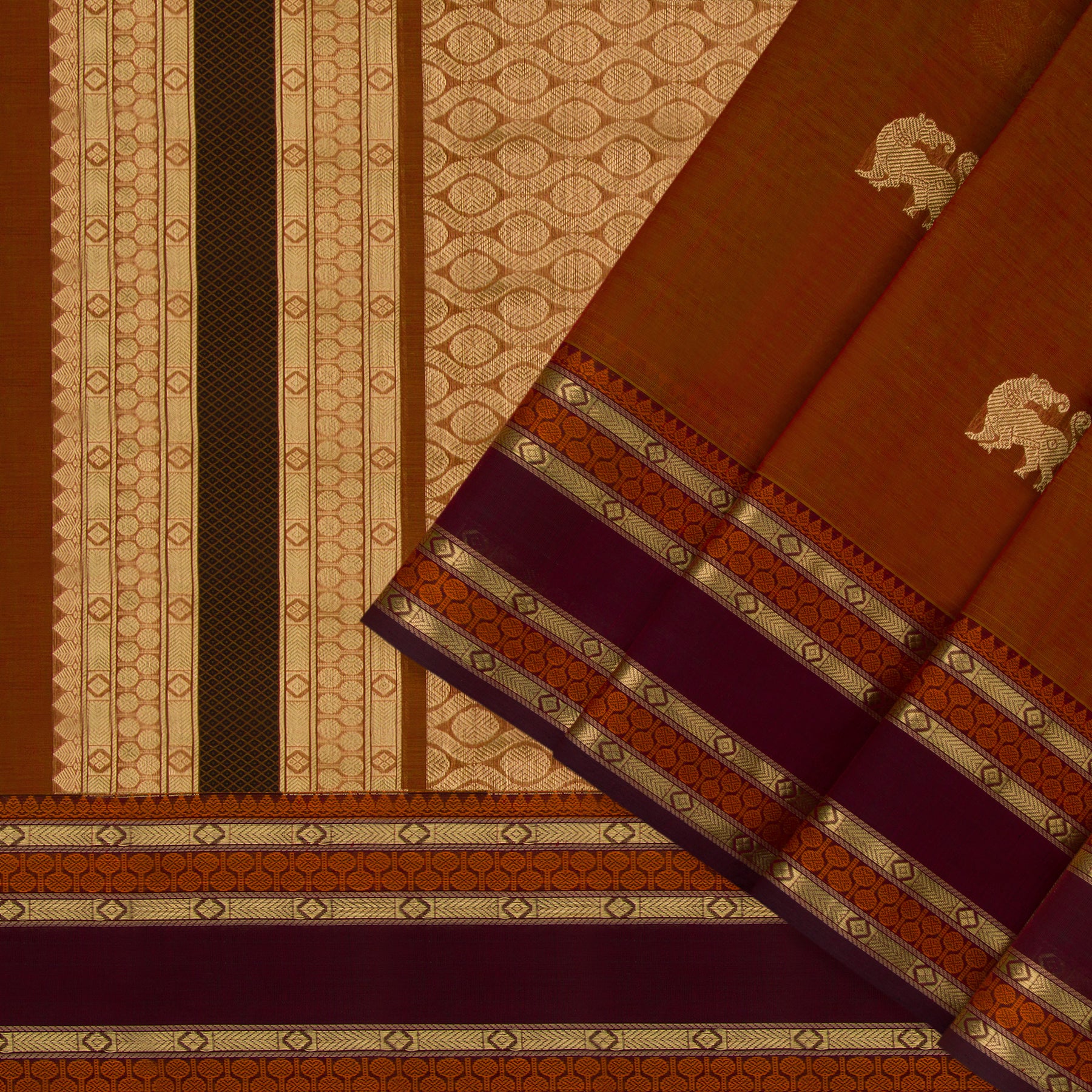Kanakavalli Kanchi Cotton Sari 23-613-HS003-03452 - Cover View
