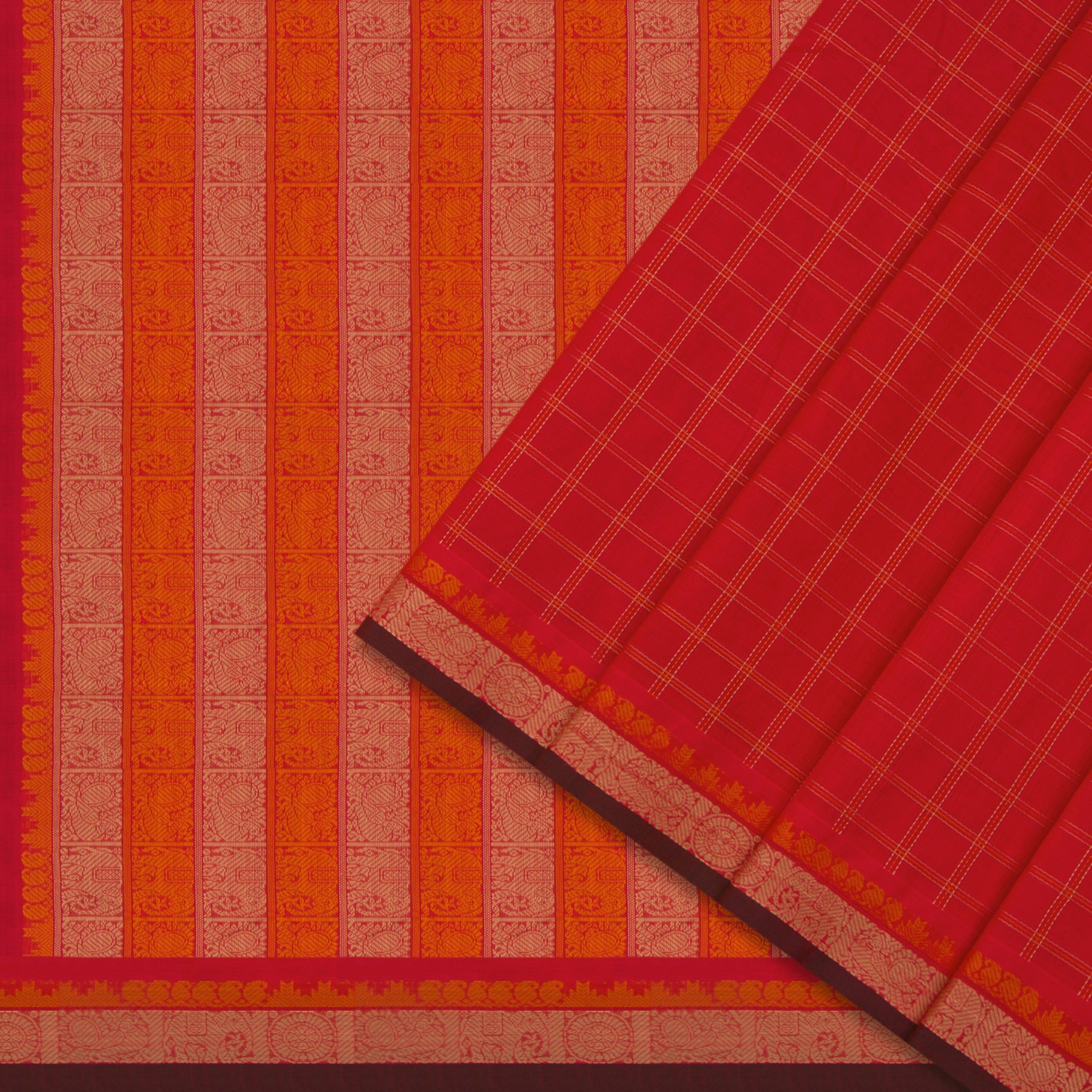 Kanakavalli Kanchi Cotton Sari 23-613-HS003-08566 - Cover View