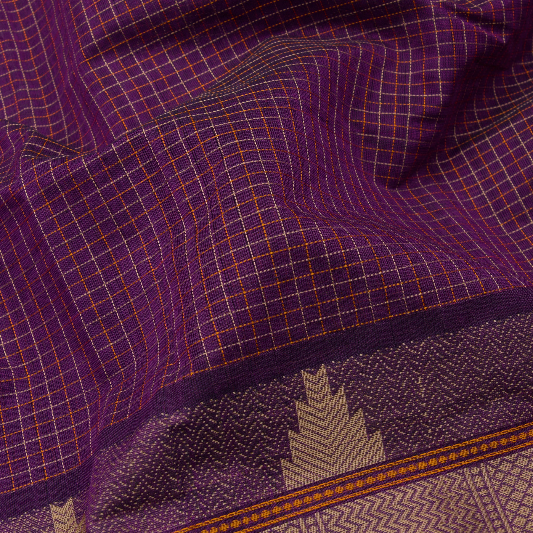 Kanakavalli Kanchi Cotton Sari 23-613-HS003-08580 - Fabric View