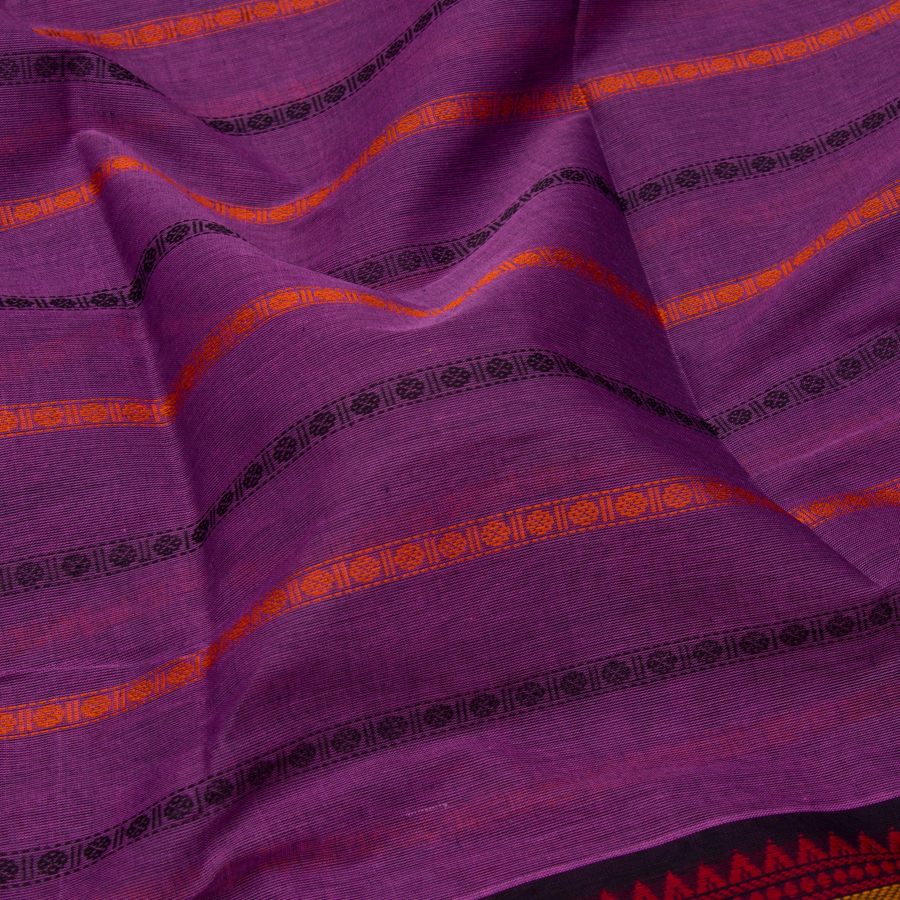 Kanakavalli Kanchi Cotton Sari 23-613-HS003-08619 - Fabric View