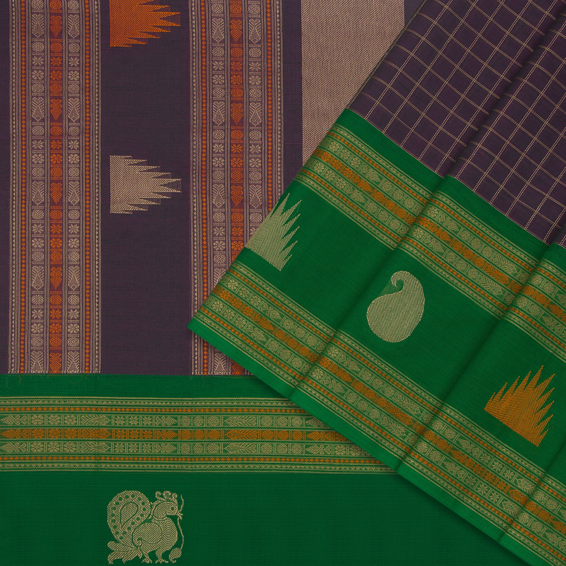 Kanakavalli Kanchi Cotton Sari 23-613-HS003-08626 - Cover View