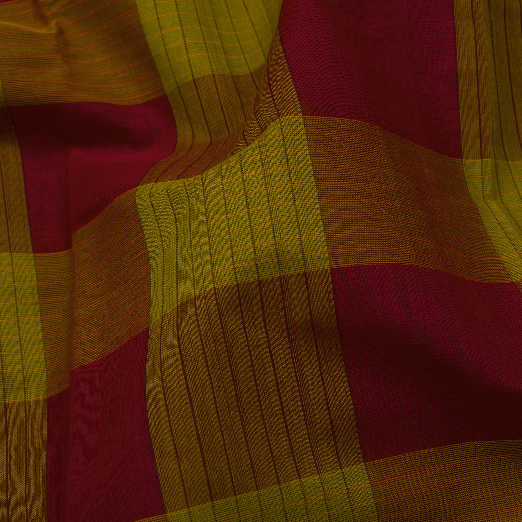 Kanakavalli Kanchi Cotton Sari 23-613-HS003-09454 - Fabric View