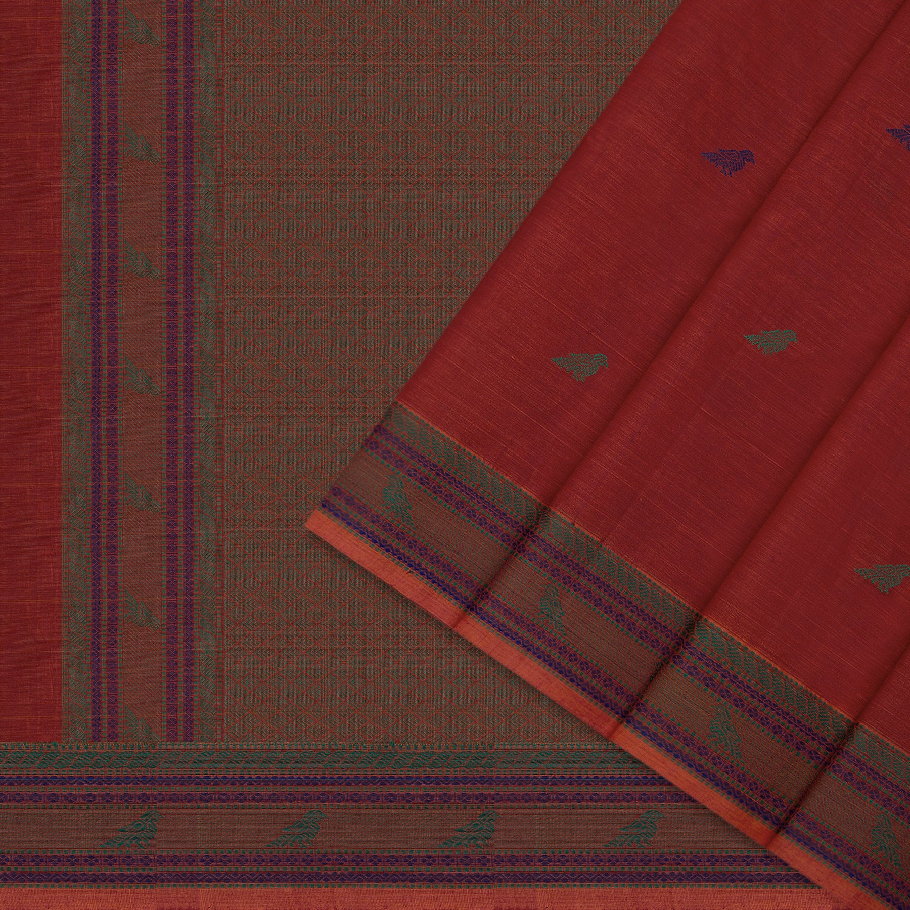 Kanakavalli Kanchi Cotton Sari 23-613-HS003-09485 - Cover View
