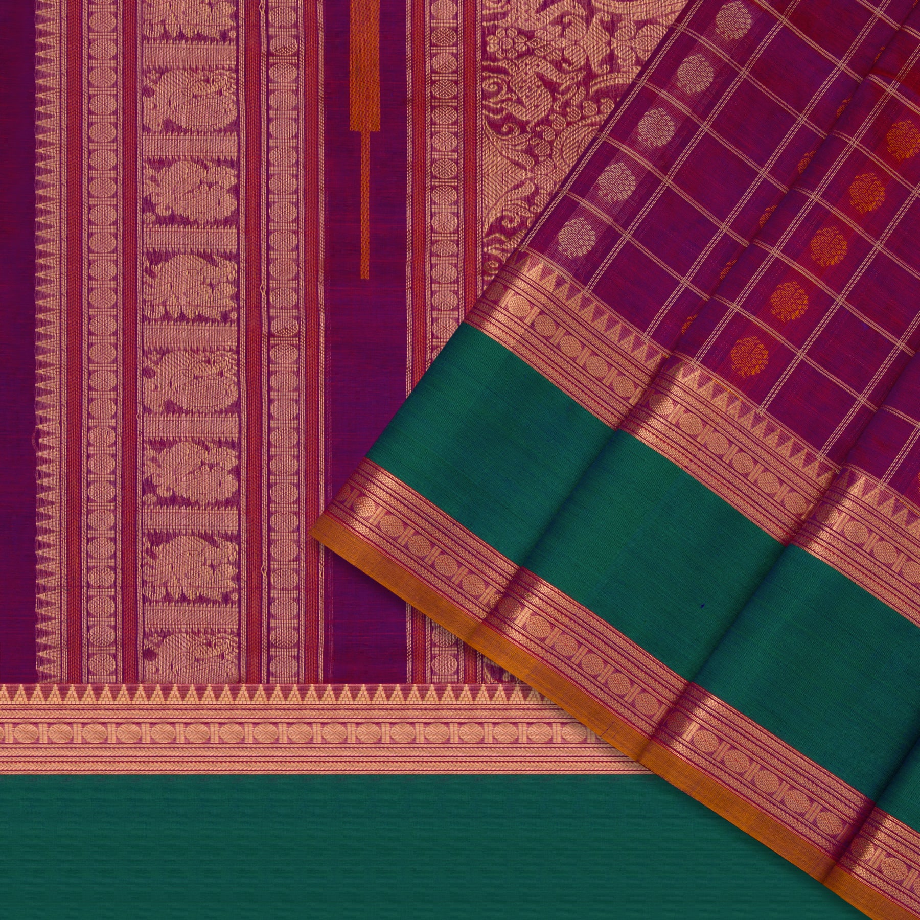 Kanakavalli Silk/Cotton Sari 23-613-HS005-09532 - Cover View