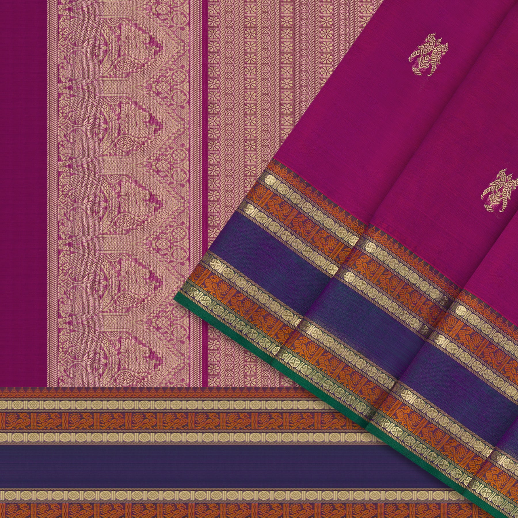 Kanakavalli Silk/Cotton Sari 23-613-HS005-14230 - Cover View