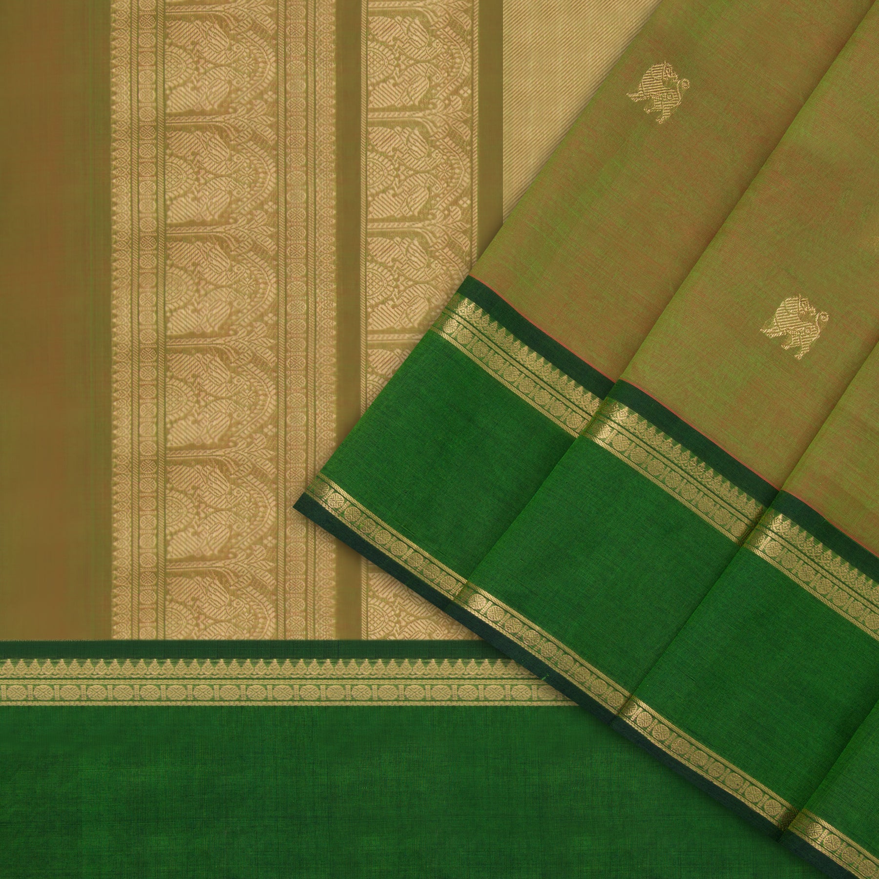 Kanakavalli Silk/Cotton Sari 23-613-HS005-14233 - Cover View