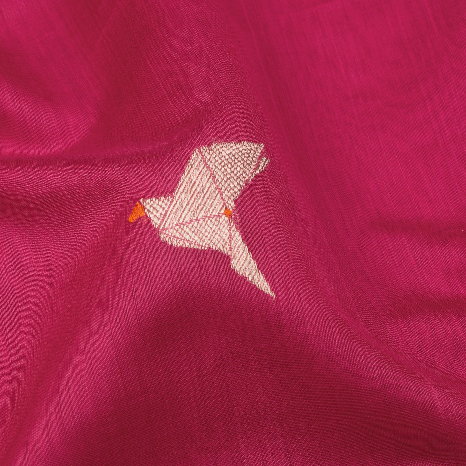 Pradeep Pillai Chanderi Silk Sari 24-008-HS002-00673 - Fabric View