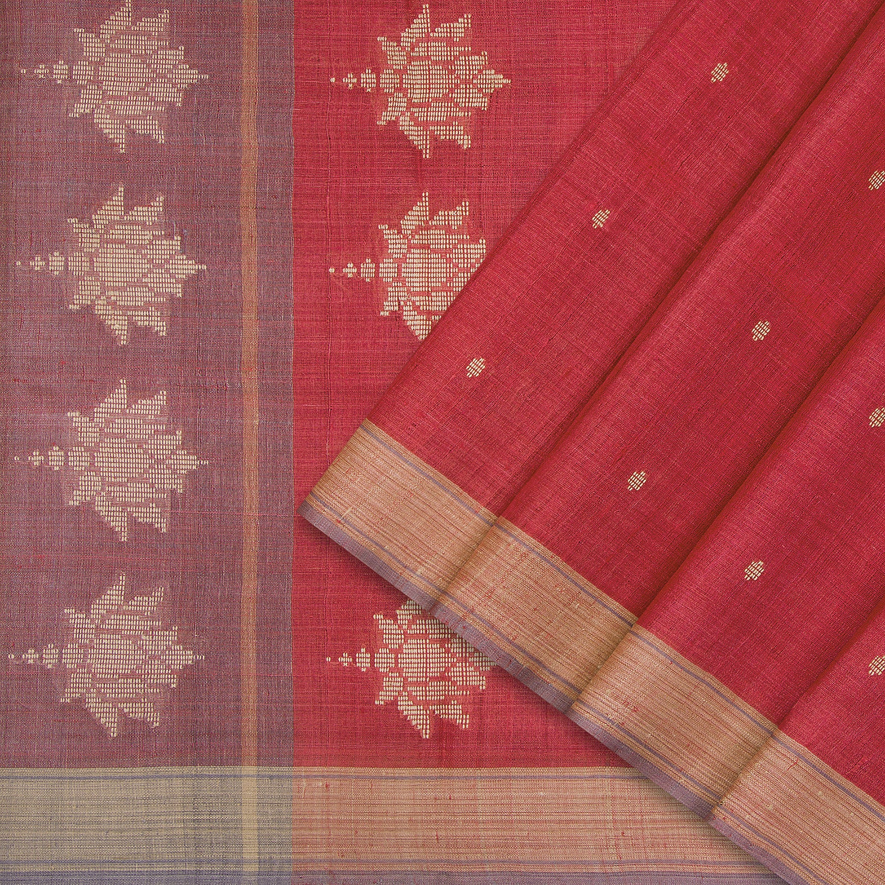 Pradeep Pillai Tussore Silk Sari 24-008-HS002-00609 - Cover View