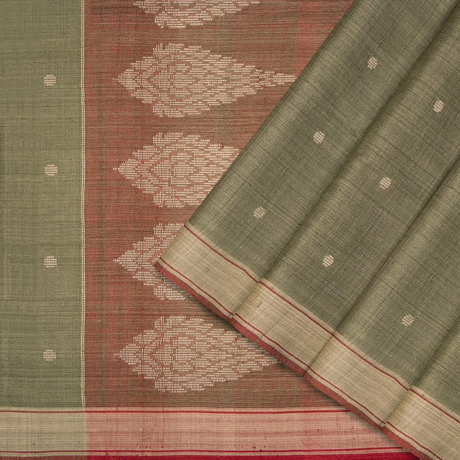 Pradeep Pillai Tussore Silk Sari 24-008-HS002-00619 - Cover View