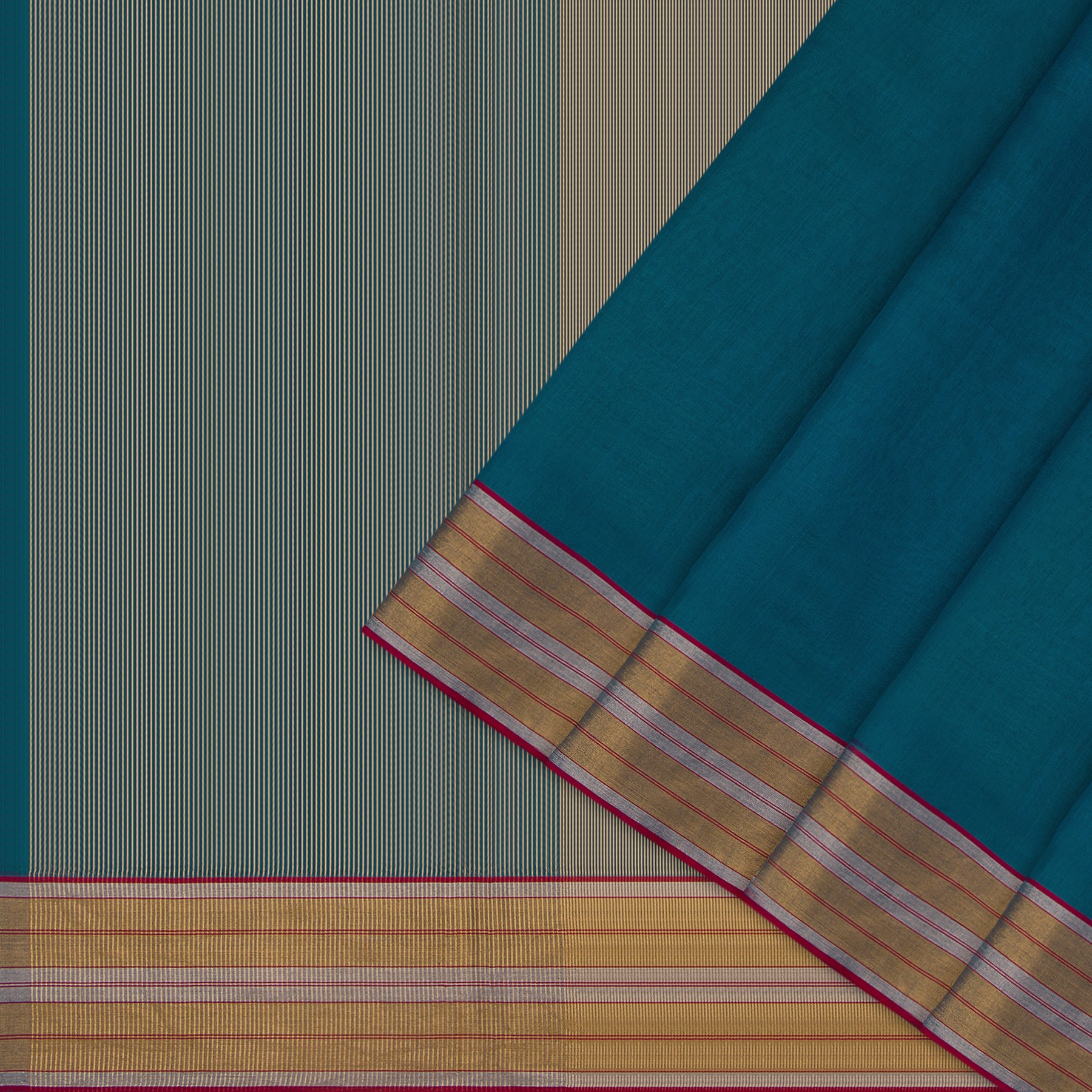 Pradeep Pillai Chanderi Silk Sari 24-008-HS002-00683 - Cver View