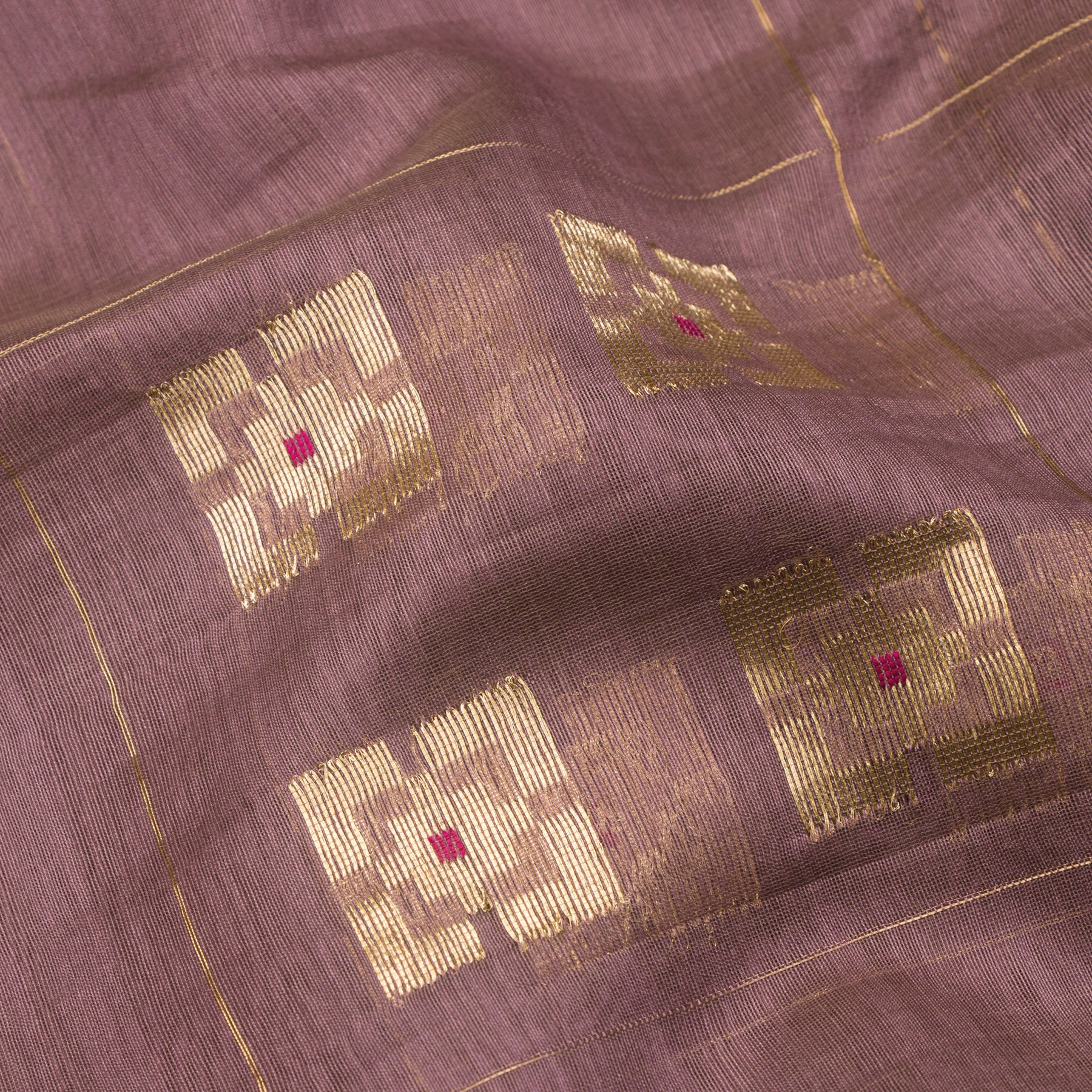 Pradeep Pillai Chanderi Silk Sari 24-008-HS002-00685 - Fabric View