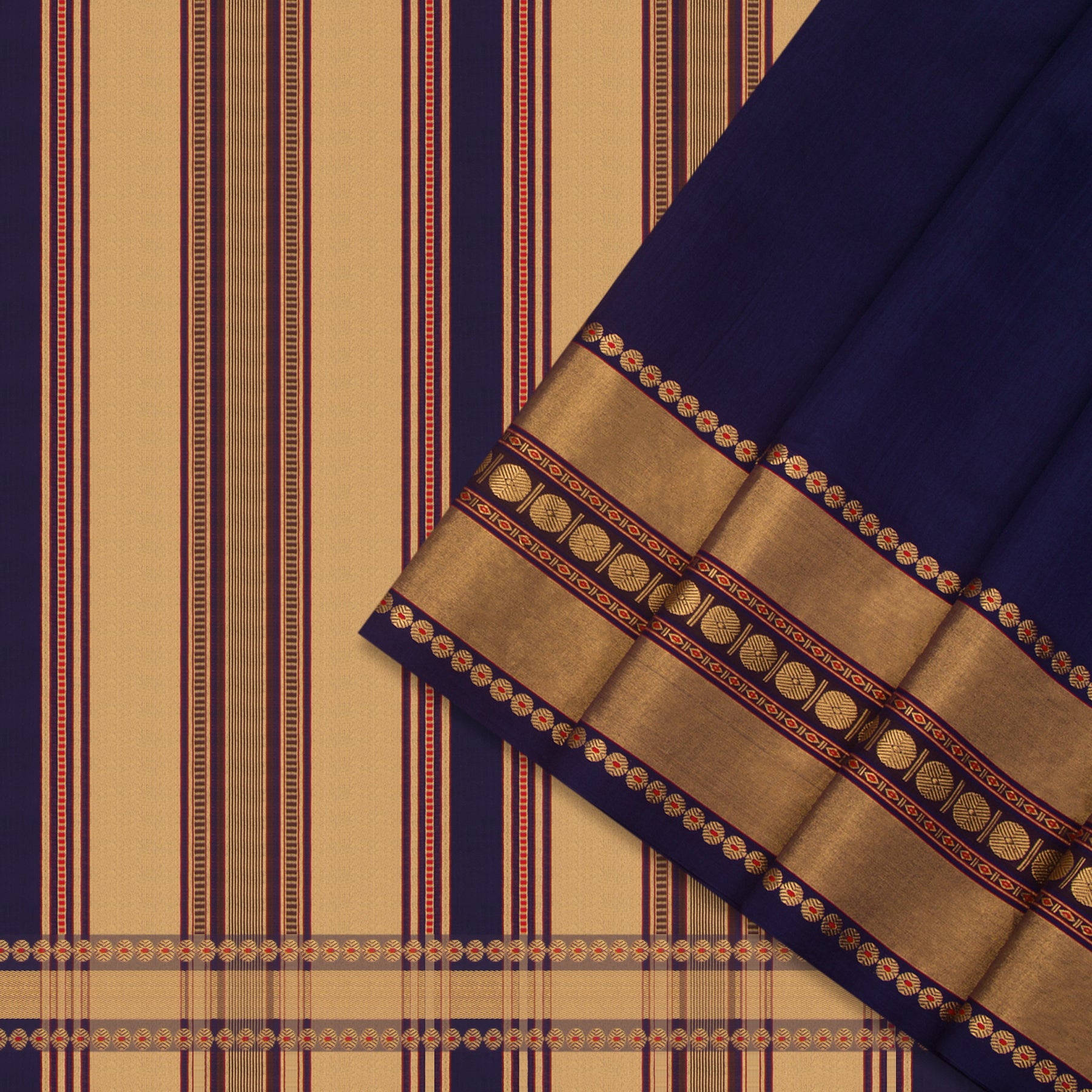 Pradeep Pillai Chanderi Silk Cotton Sari 24-008-HS002-00762 - Cover View