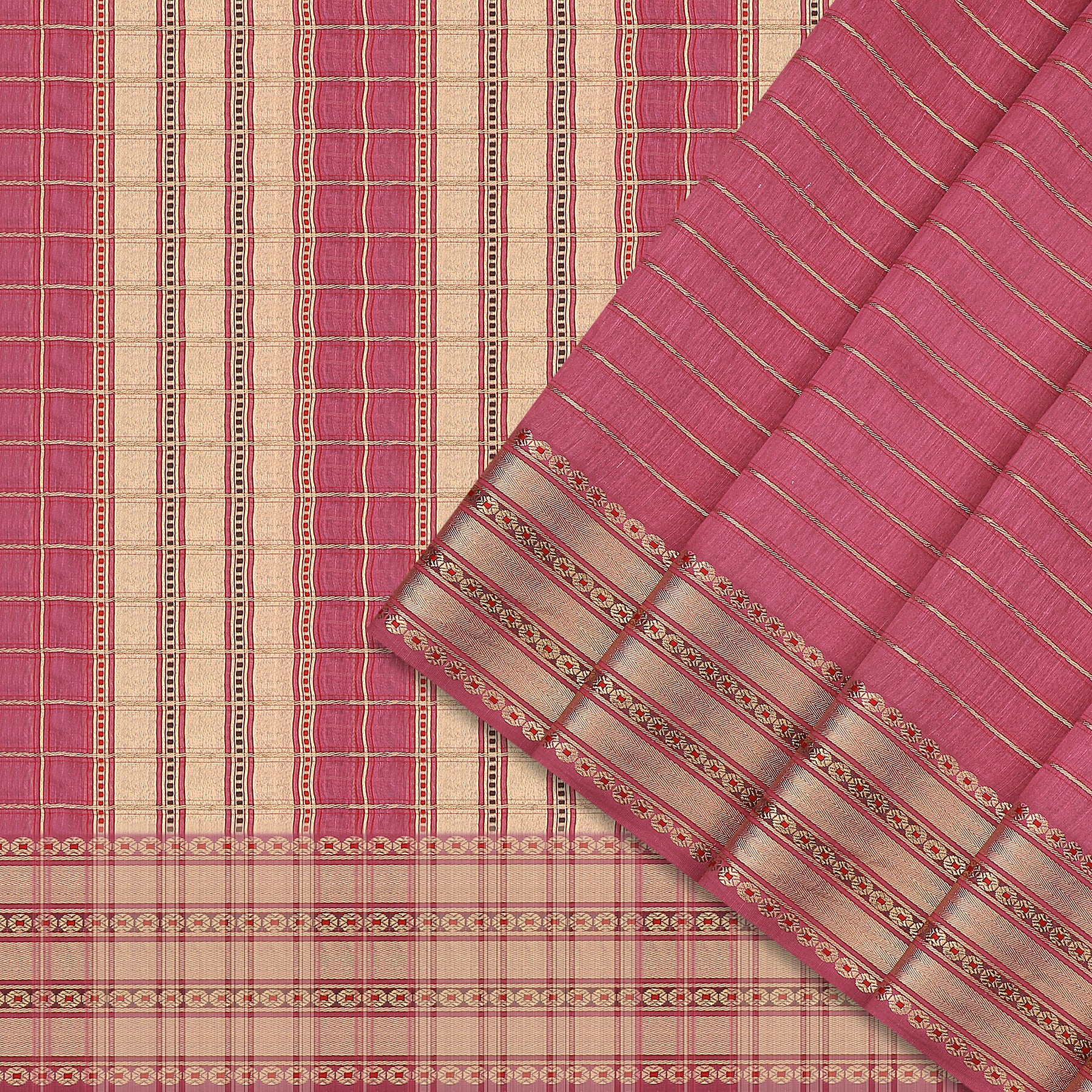 Pradeep Pillai Linen/Silk Sari 24-008-HS004-00160 - Cover View