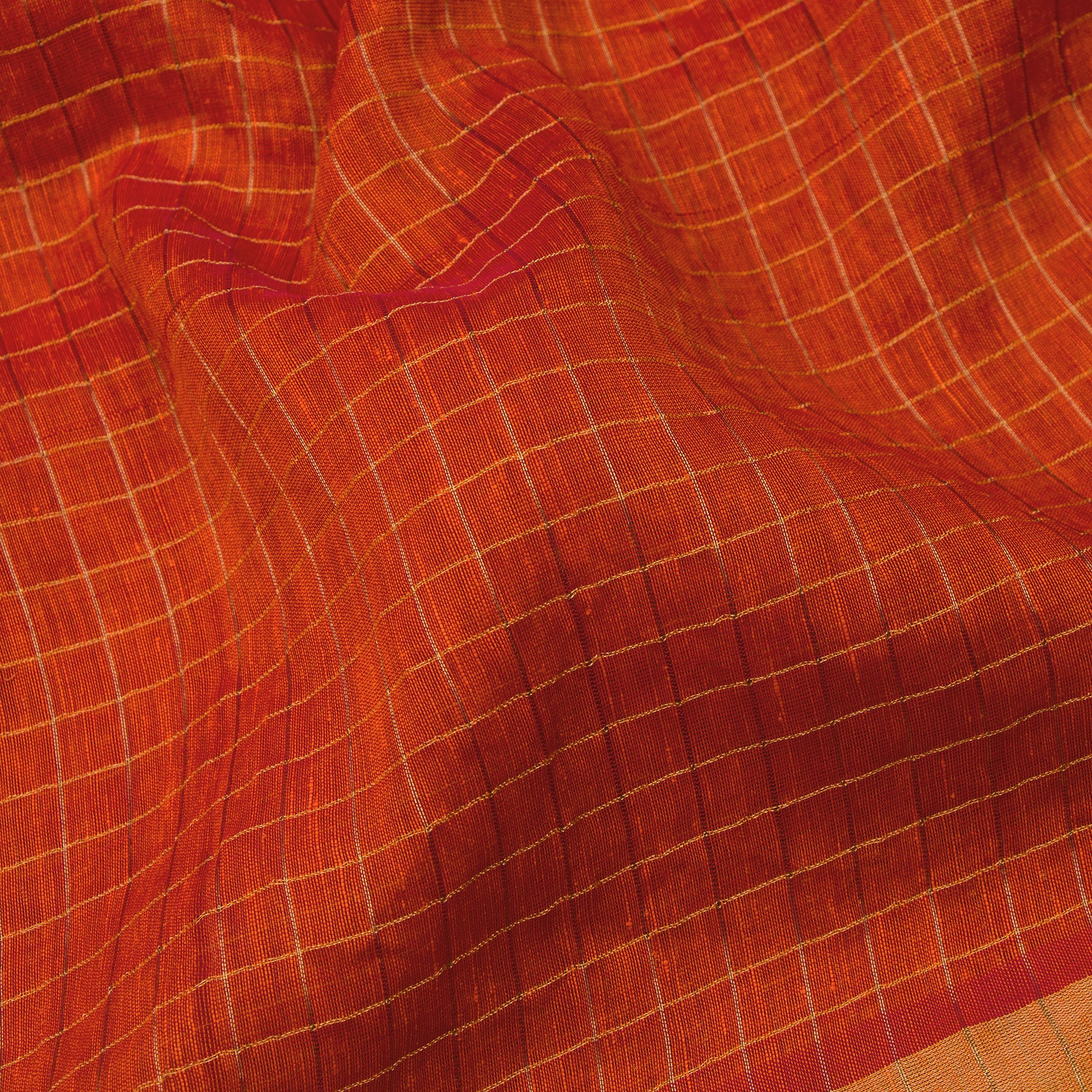 Pradeep Pillai Linen/Cotton Sari 24-008-HS004-00508 - Fabric View