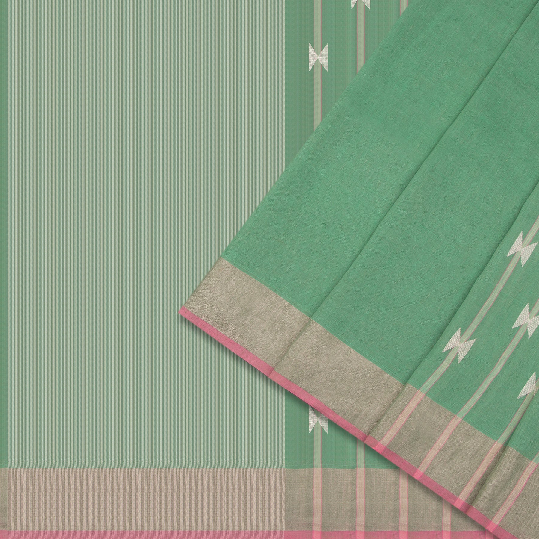 Pradeep Pillai Linen/Cotton Sari 24-008-HS004-00509 - Cover View