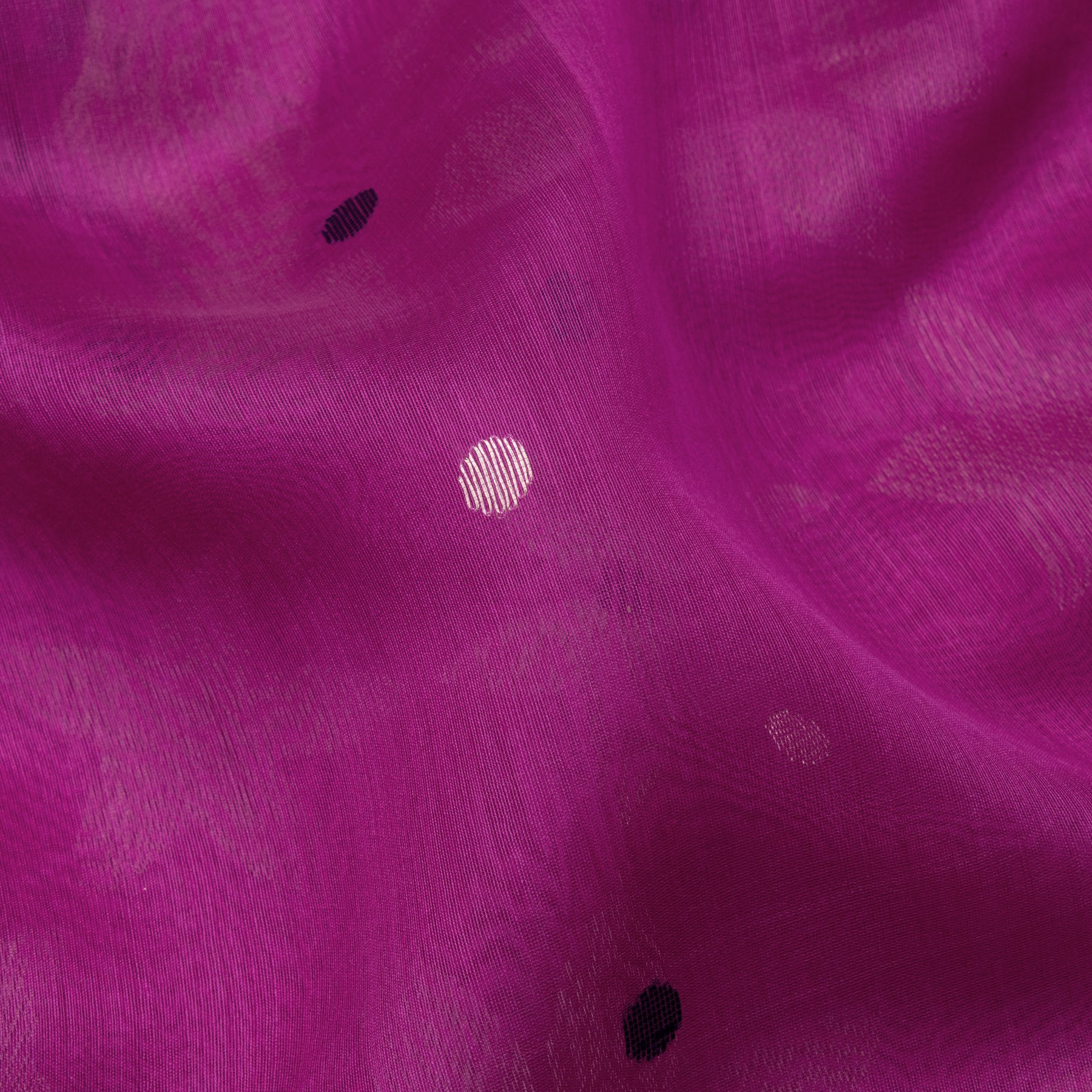 Pradeep Pillai Chanderi Silk/Cotton Sari 24-008-HS005-00257 - Fabric View