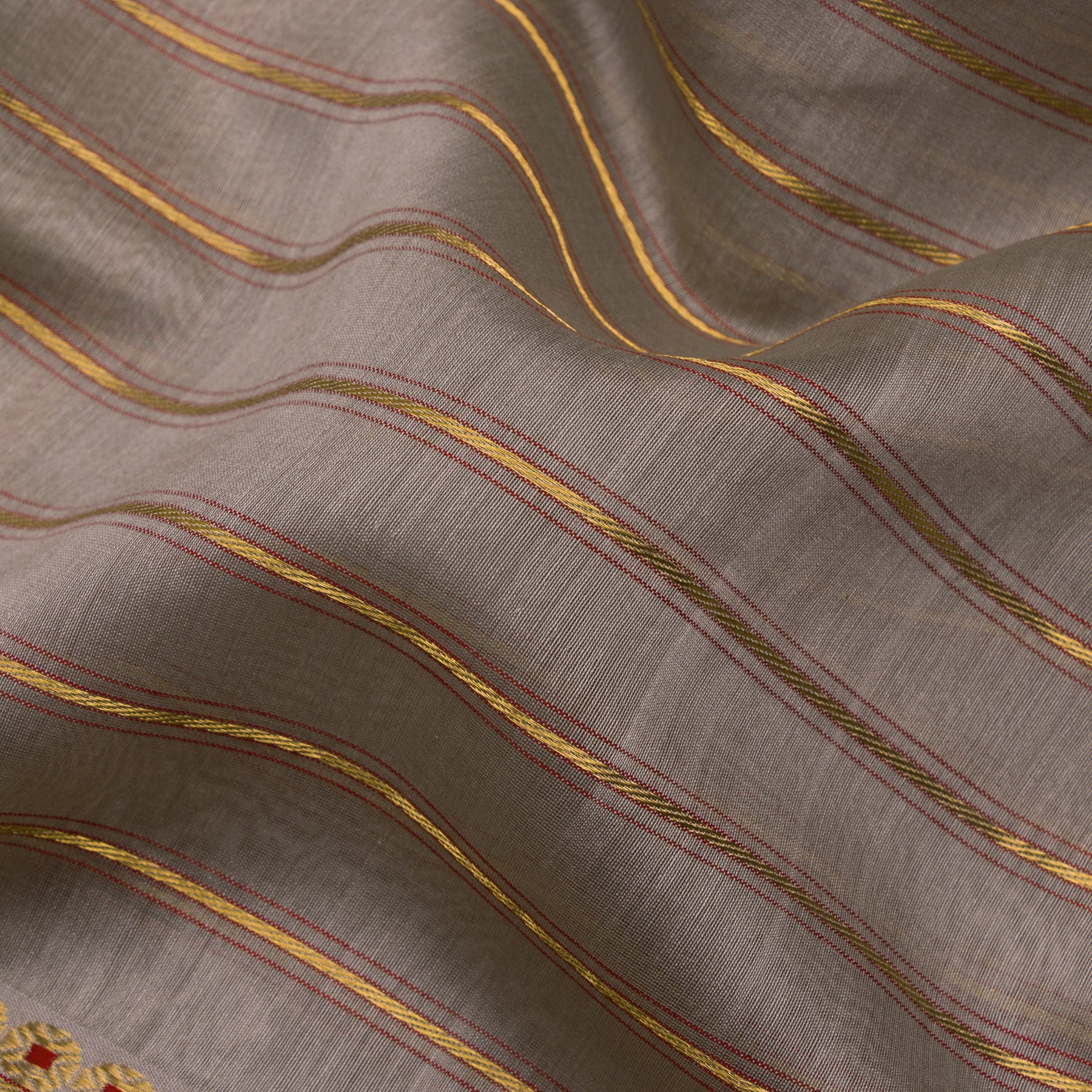 Pradeep Pillai Chanderi Silk Cotton Sari 24-008-HS005-00290 - Fabric View