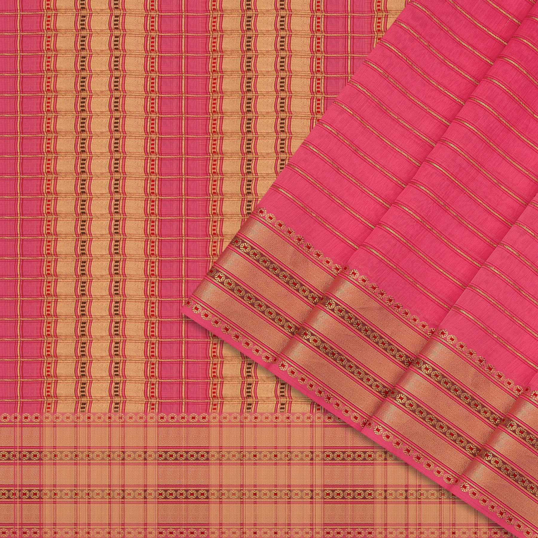 Pradeep Pillai Chanderi Silk/Cotton Sari 24-008-HS005-00378 - Cover View