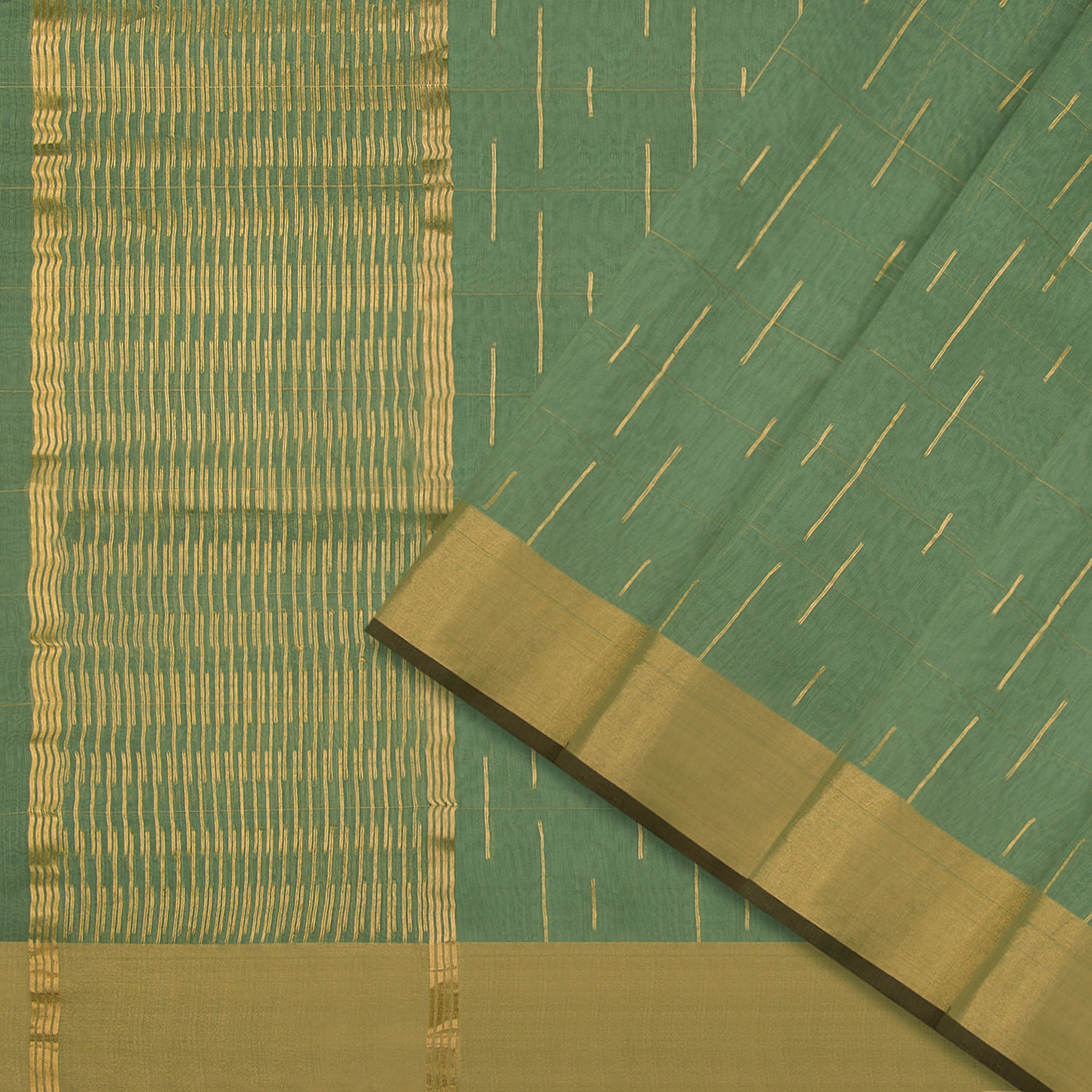 Pradeep Pillai Chanderi Silk/Cotton Sari 24-008-HS005-00401 - Cover View