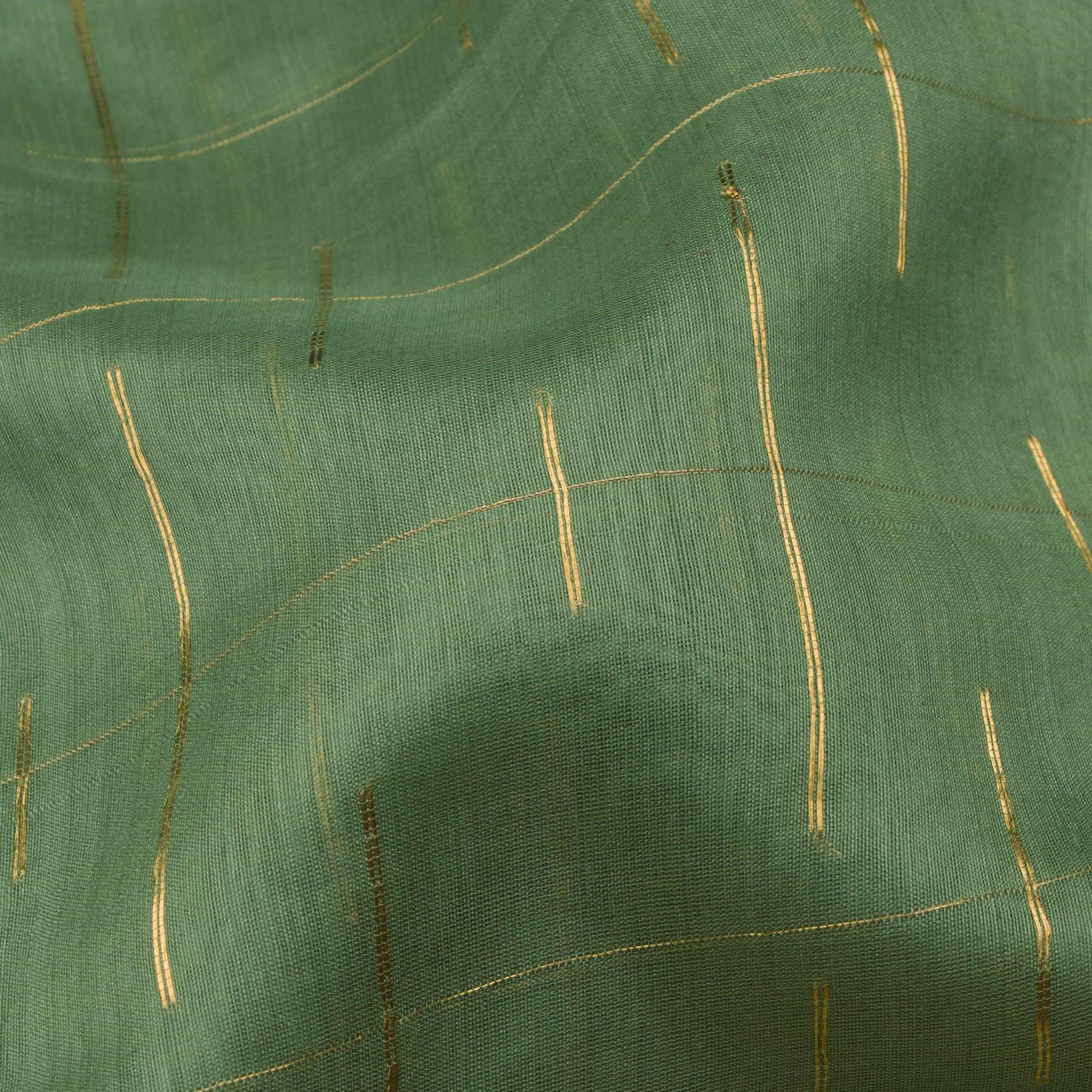 Pradeep Pillai Chanderi Silk/Cotton Sari 24-008-HS005-00401 - Fabric View