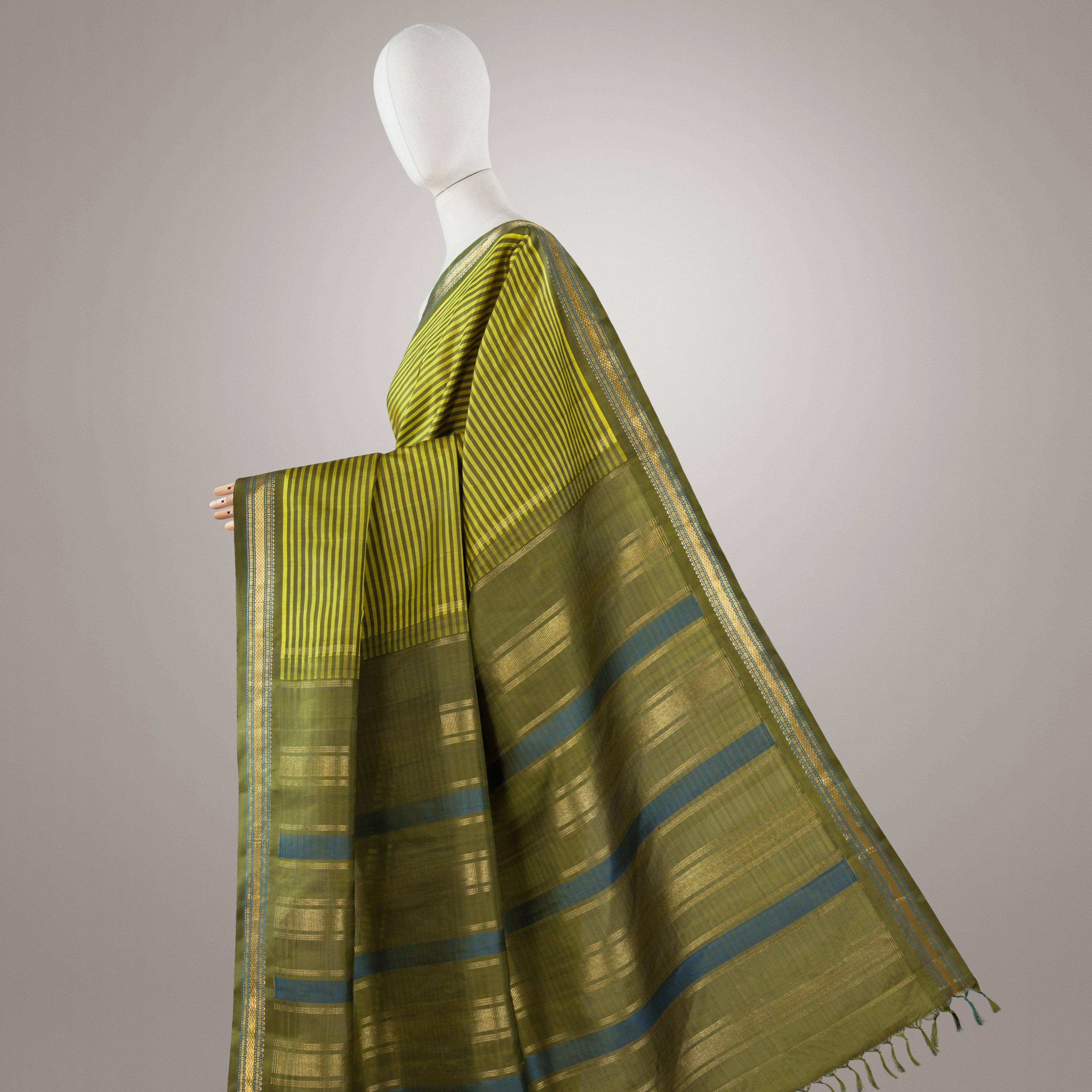 Kanakavalli Kanjivaram Silk Sari 24-040-HS001-04634 - Drape View 1