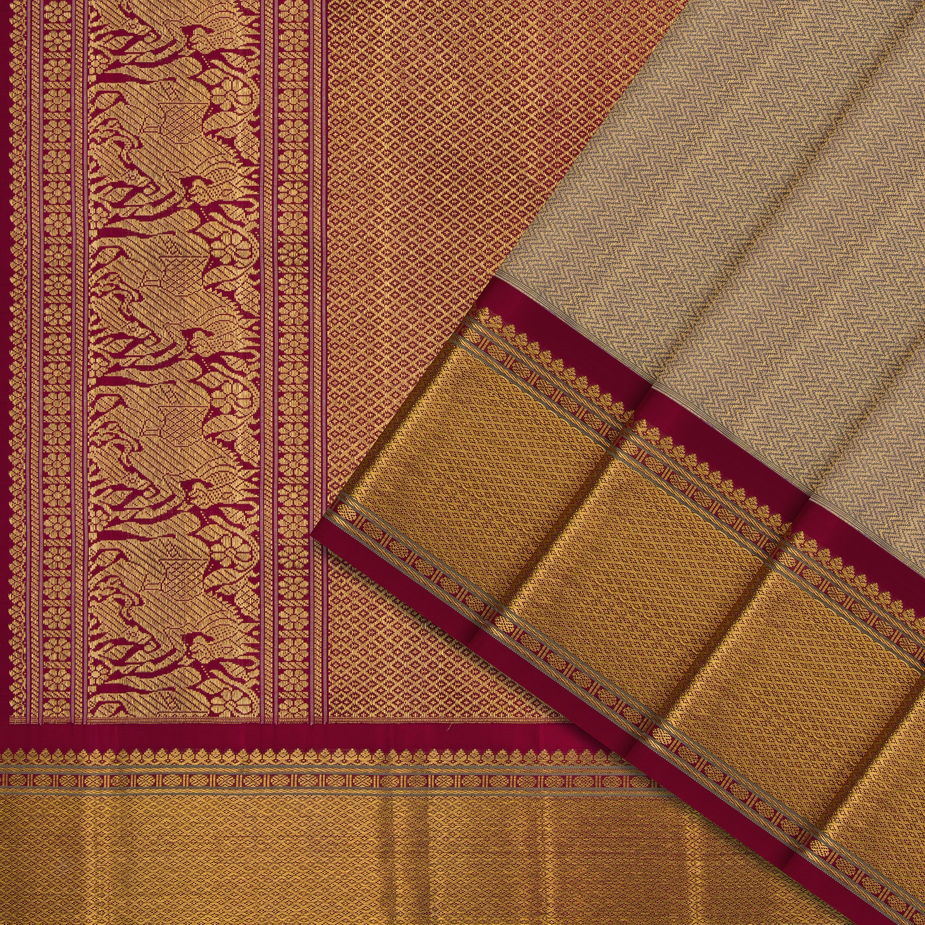 Kanakavalli Kanjivaram Silk Sari 24-040-HS001-04662 - Cover View