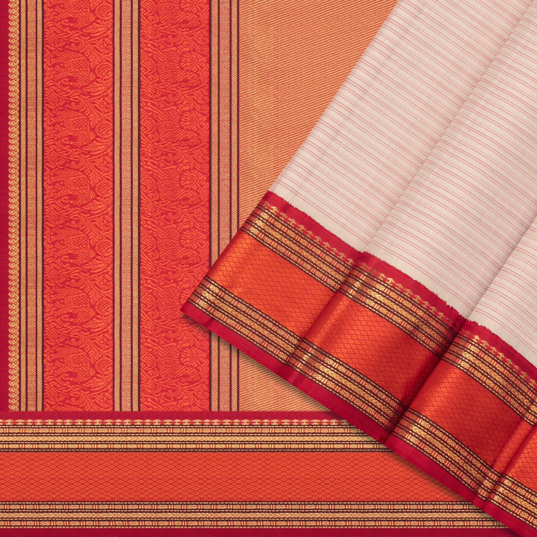 Kanakavalli Kanjivaram Silk Sari 24-040-HS001-04674 - Cover View 