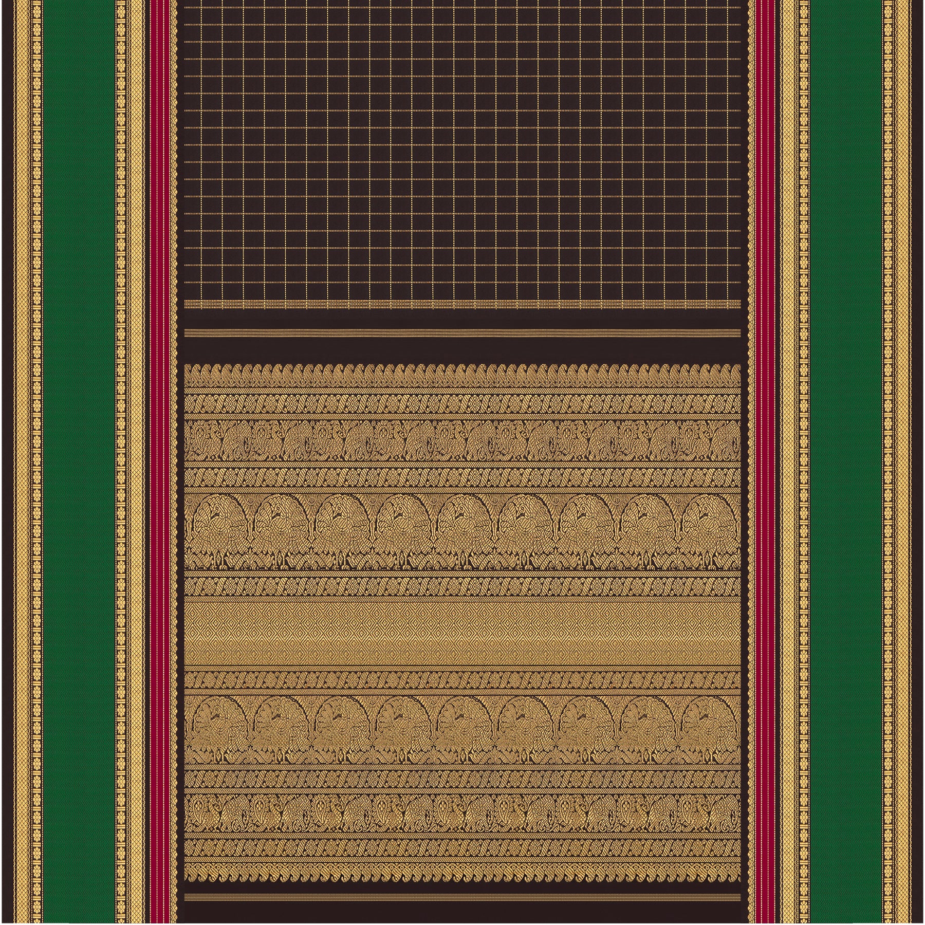 Kanakavalli Kanjivaram Silk Sari 24-040-HS001-05190 - Full View 