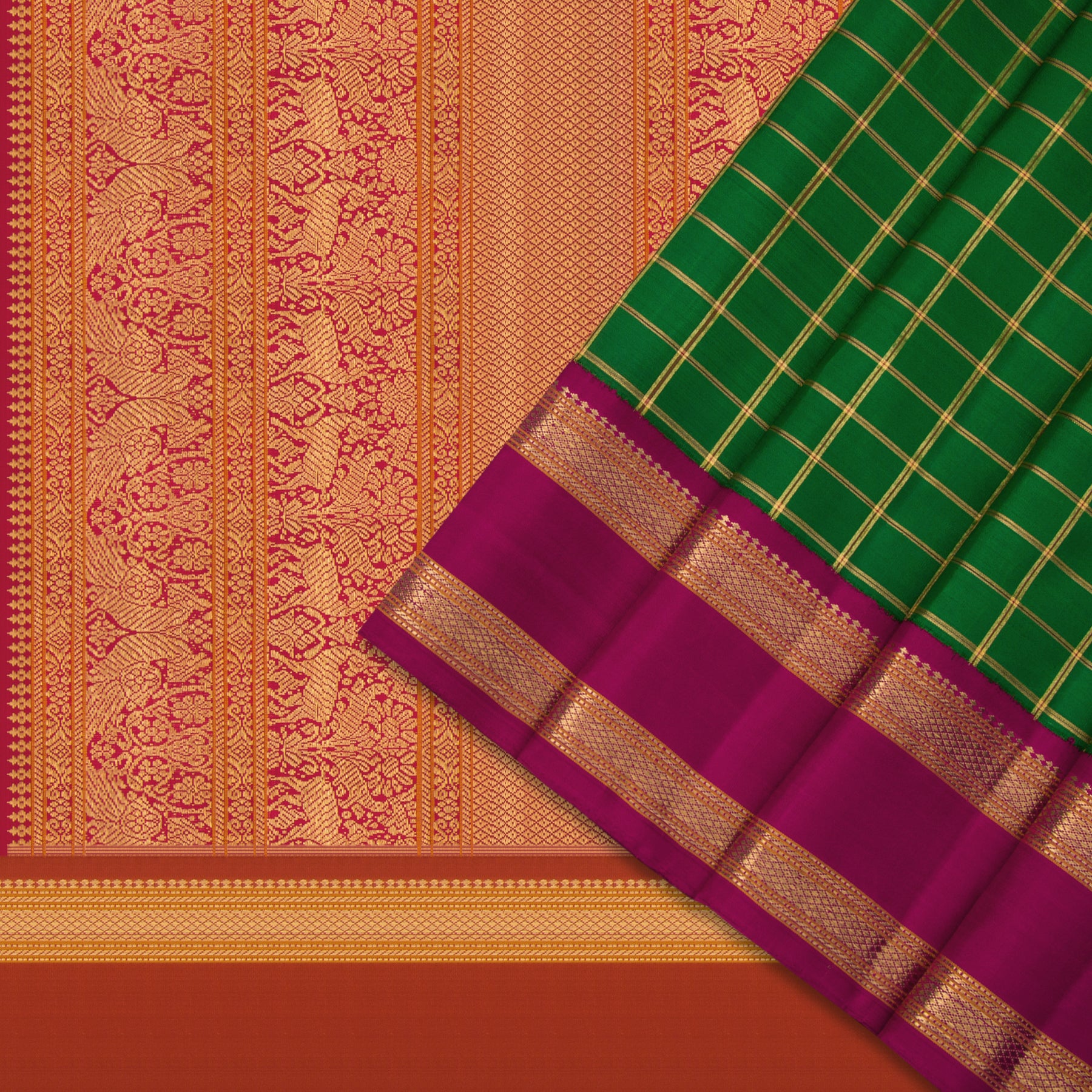 Kanakavalli Kanjivaram Silk Sari 24-040-HS001-06917 - Cover View