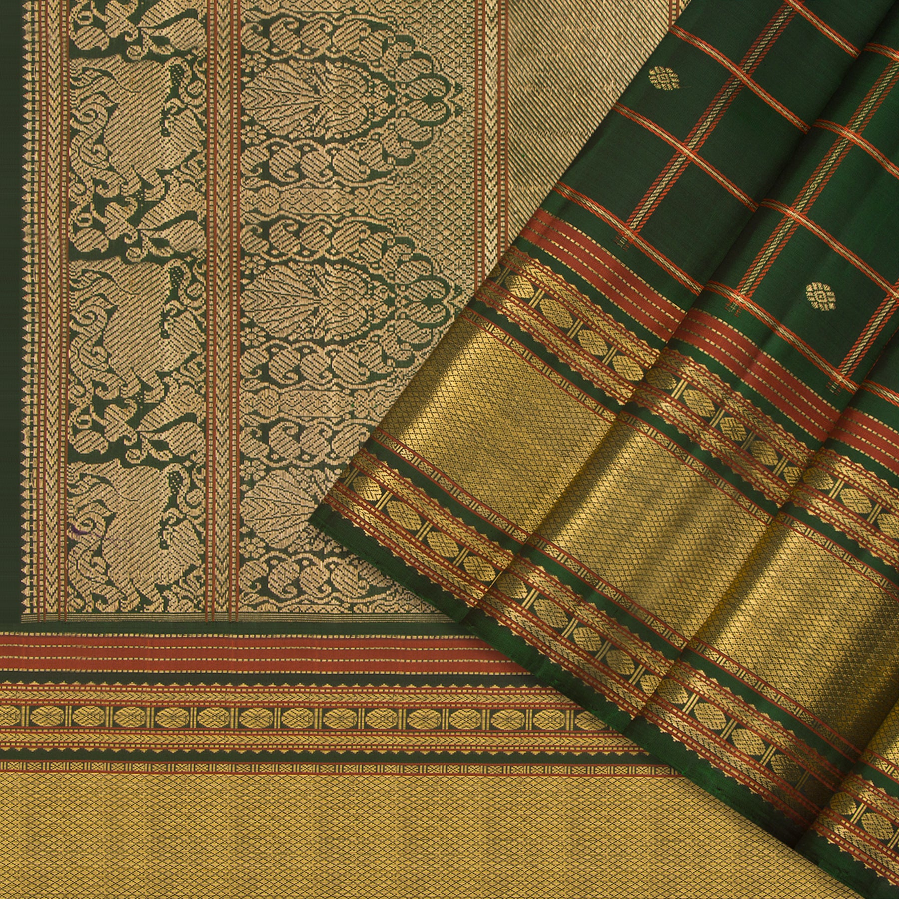 Kanakavalli Kanjivaram Silk Sari 24-040-HS001-08084 - Cover View 