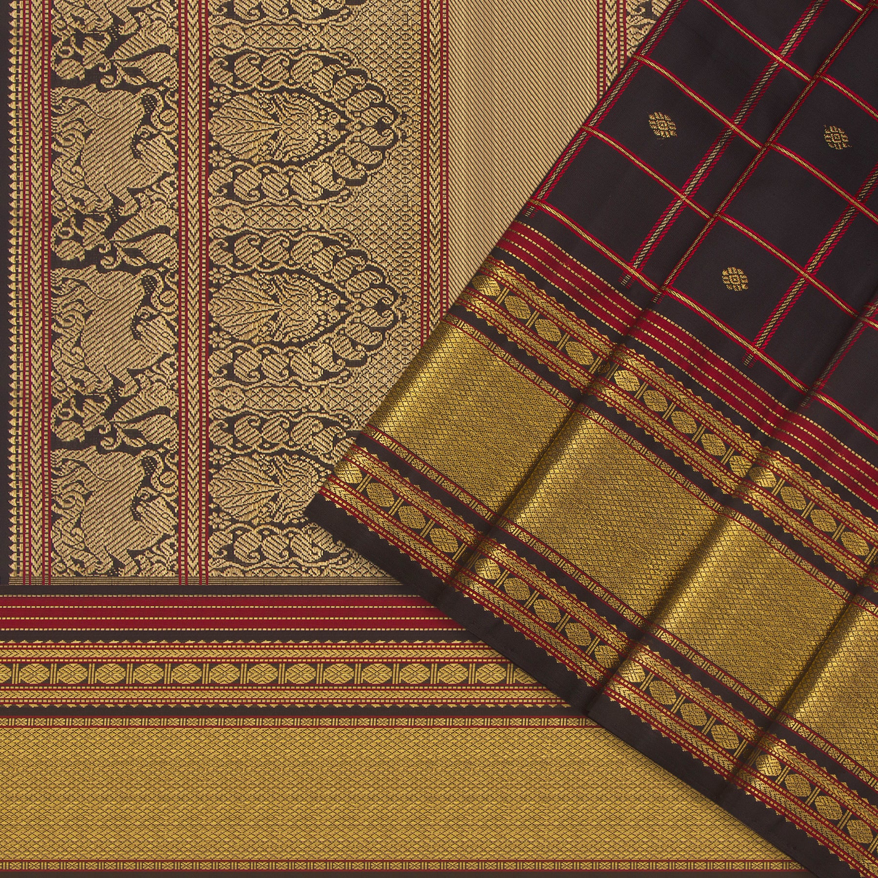 Kanakavalli Kanjivaram Silk Sari 24-040-HS001-10945 - Cover View