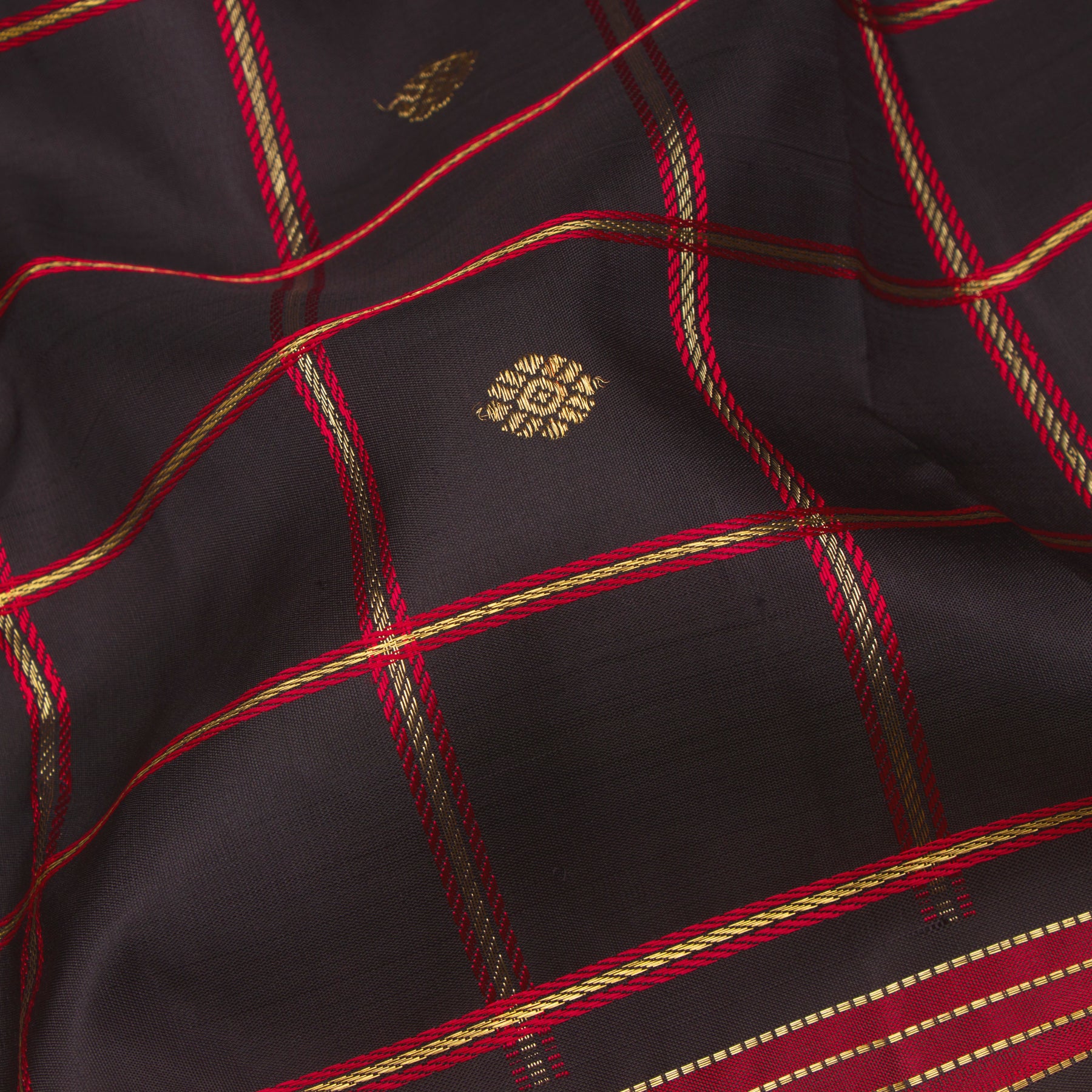 Kanakavalli Kanjivaram Silk Sari 24-040-HS001-10945 - Fabric View