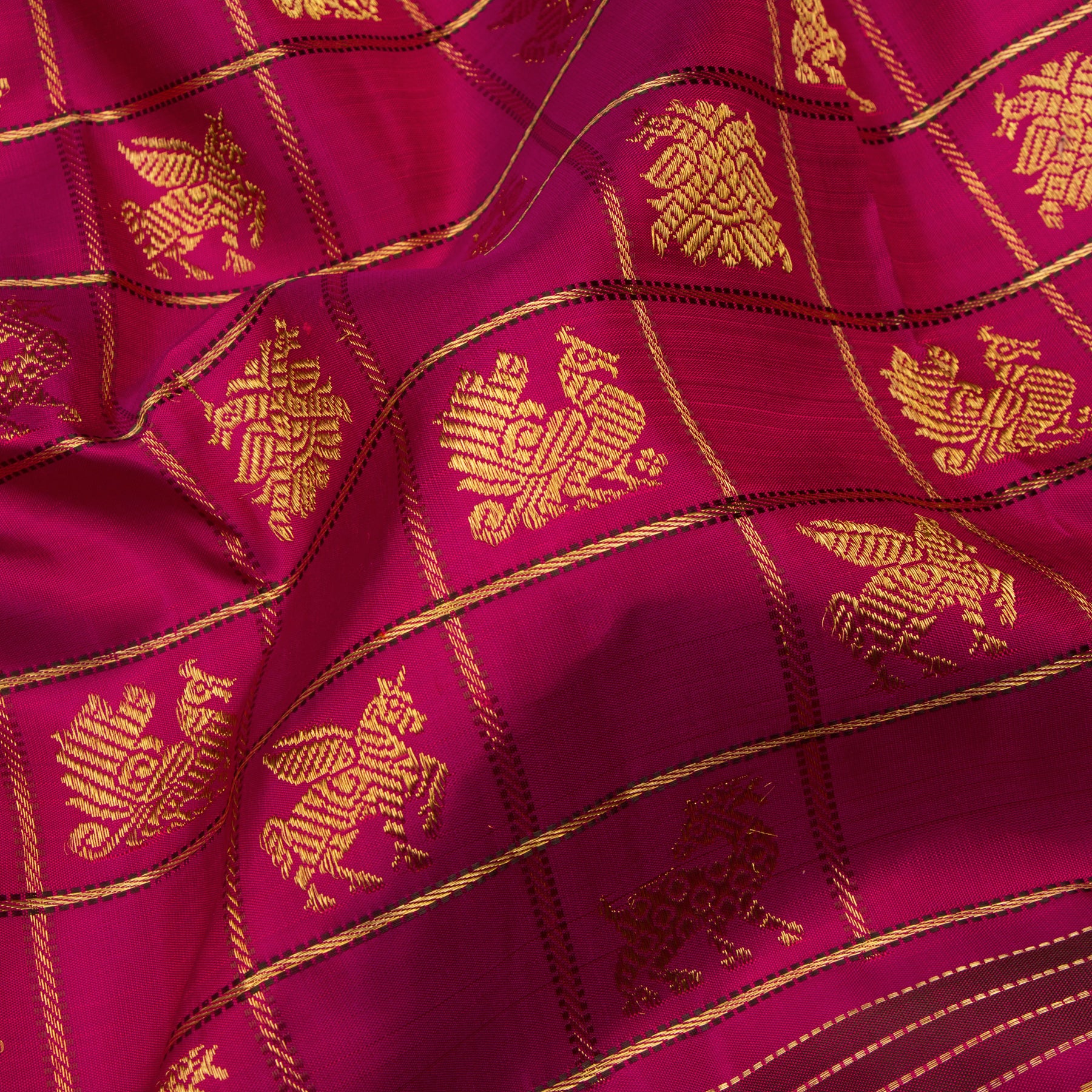 Kanakavalli Kanjivaram Silk Sari 24-040-HS001-11934 - Fabric View