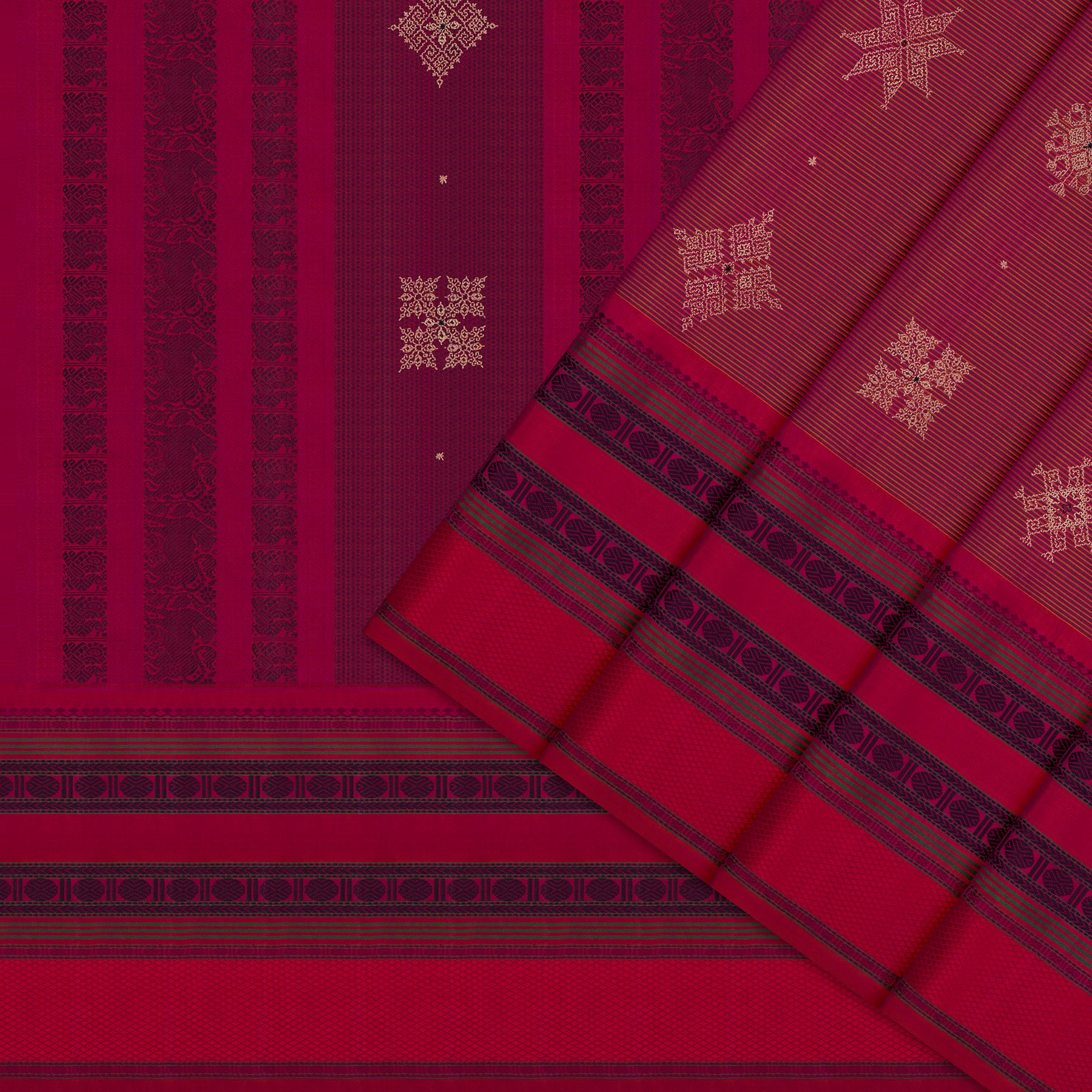 Kanakavalli X Kasuti Kanjivaram Silk Sari 24-040-HS001-12337 - Cover View