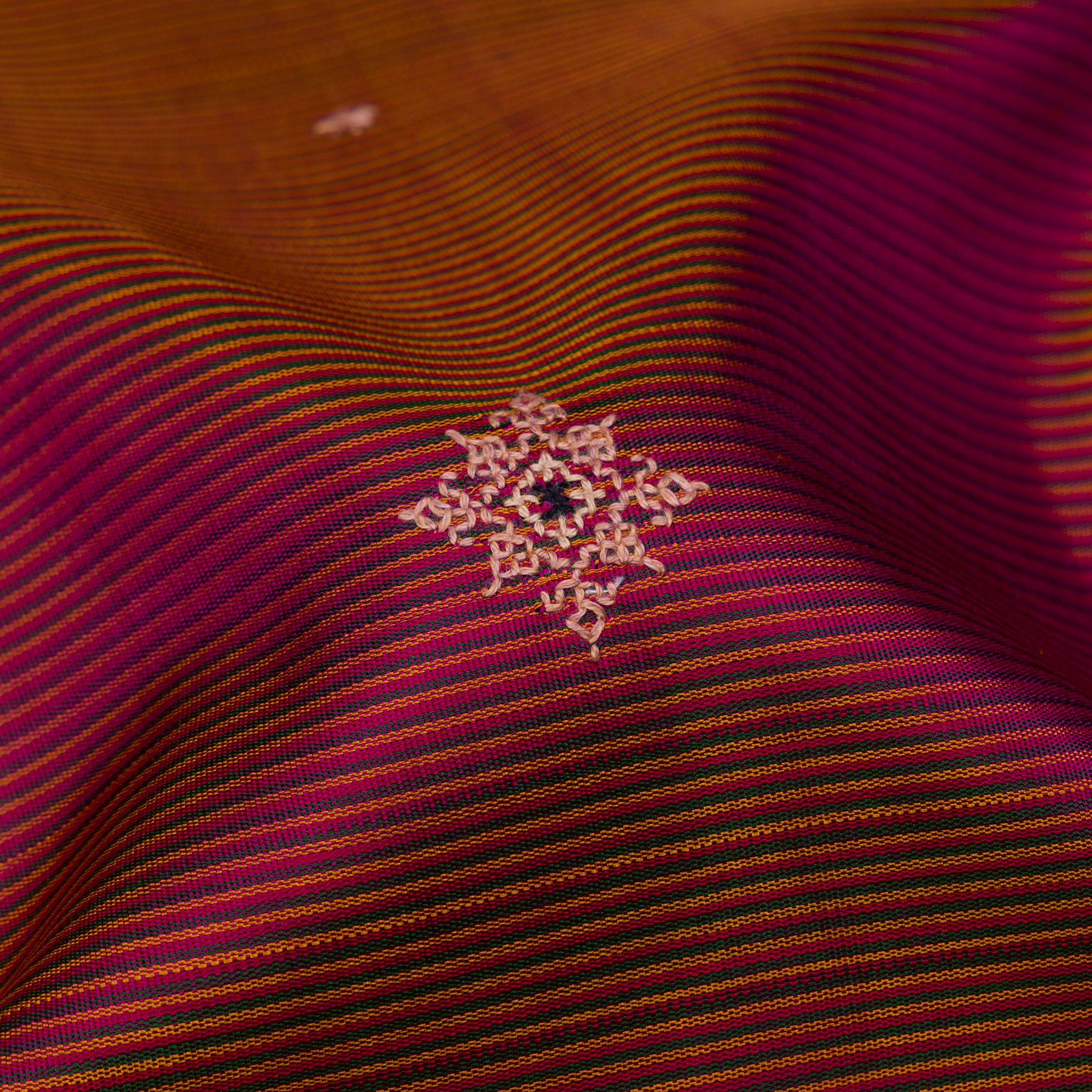 Kanakavalli X Kasuti Kanjivaram Silk Sari 24-040-HS001-12337 - Fabric View