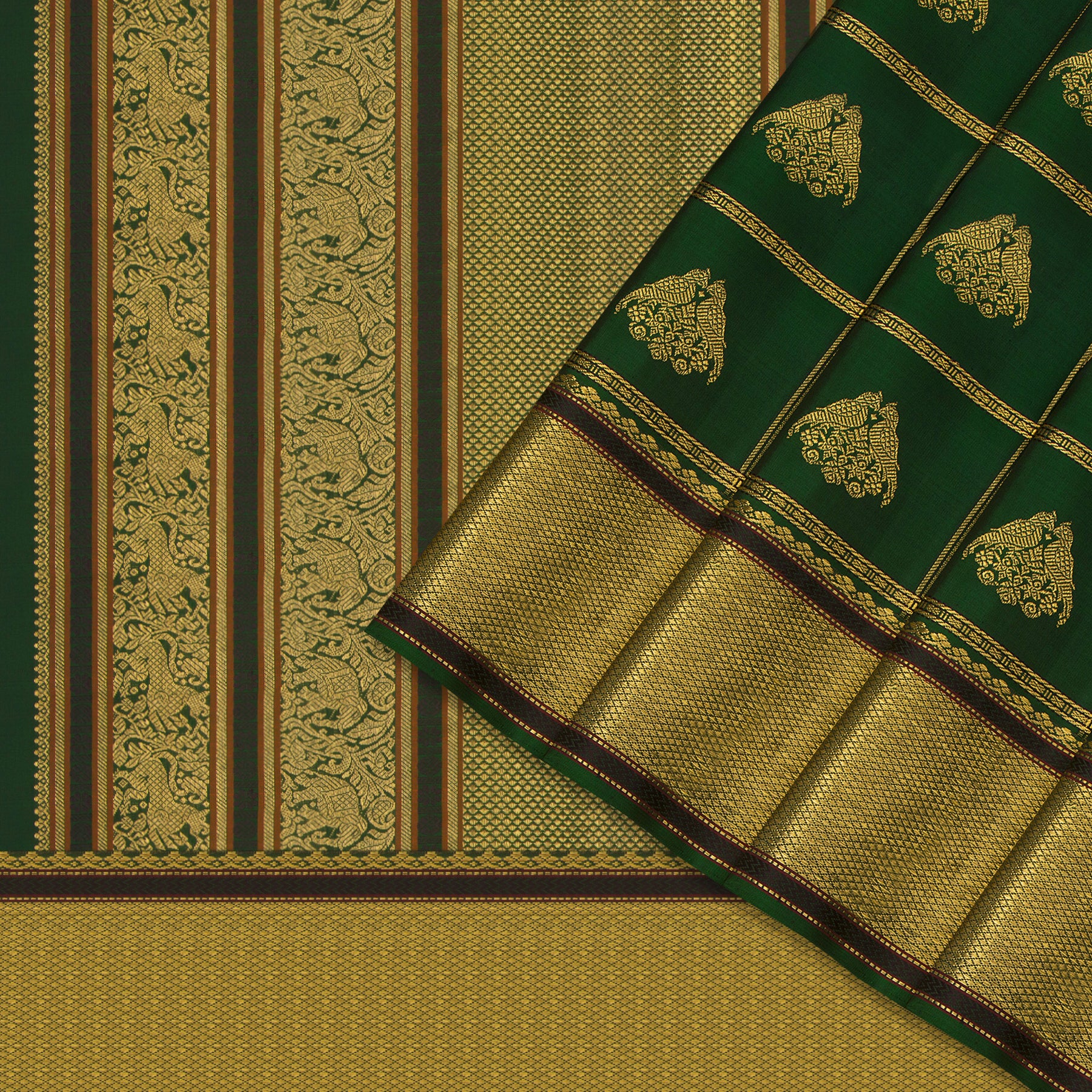 Kanakavalli Kanjivaram Silk Sari 24-040-HS001-12356 - Cover View