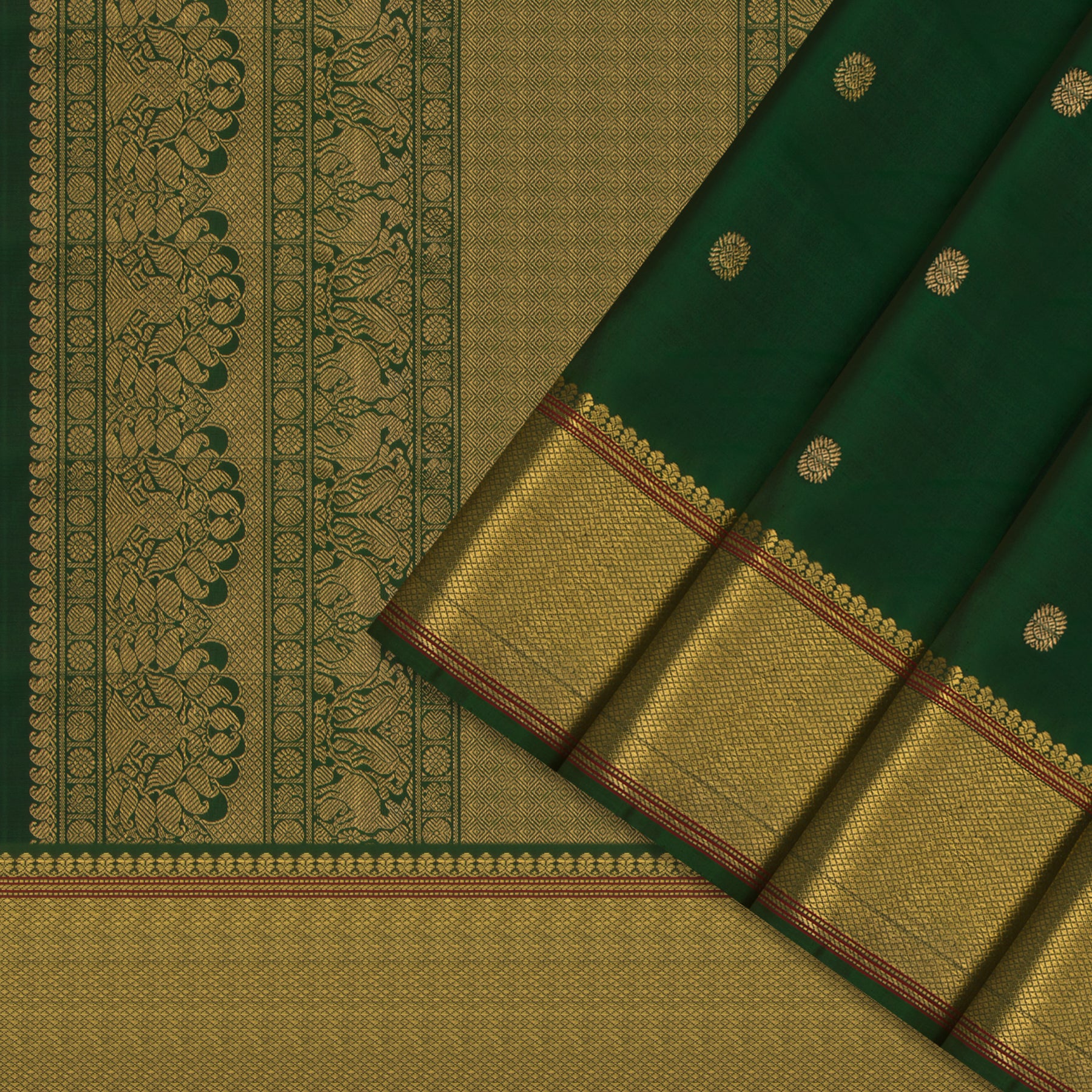 Kanakavalli Kanjivaram Silk Sari 24-040-HS001-12389 - Cover View