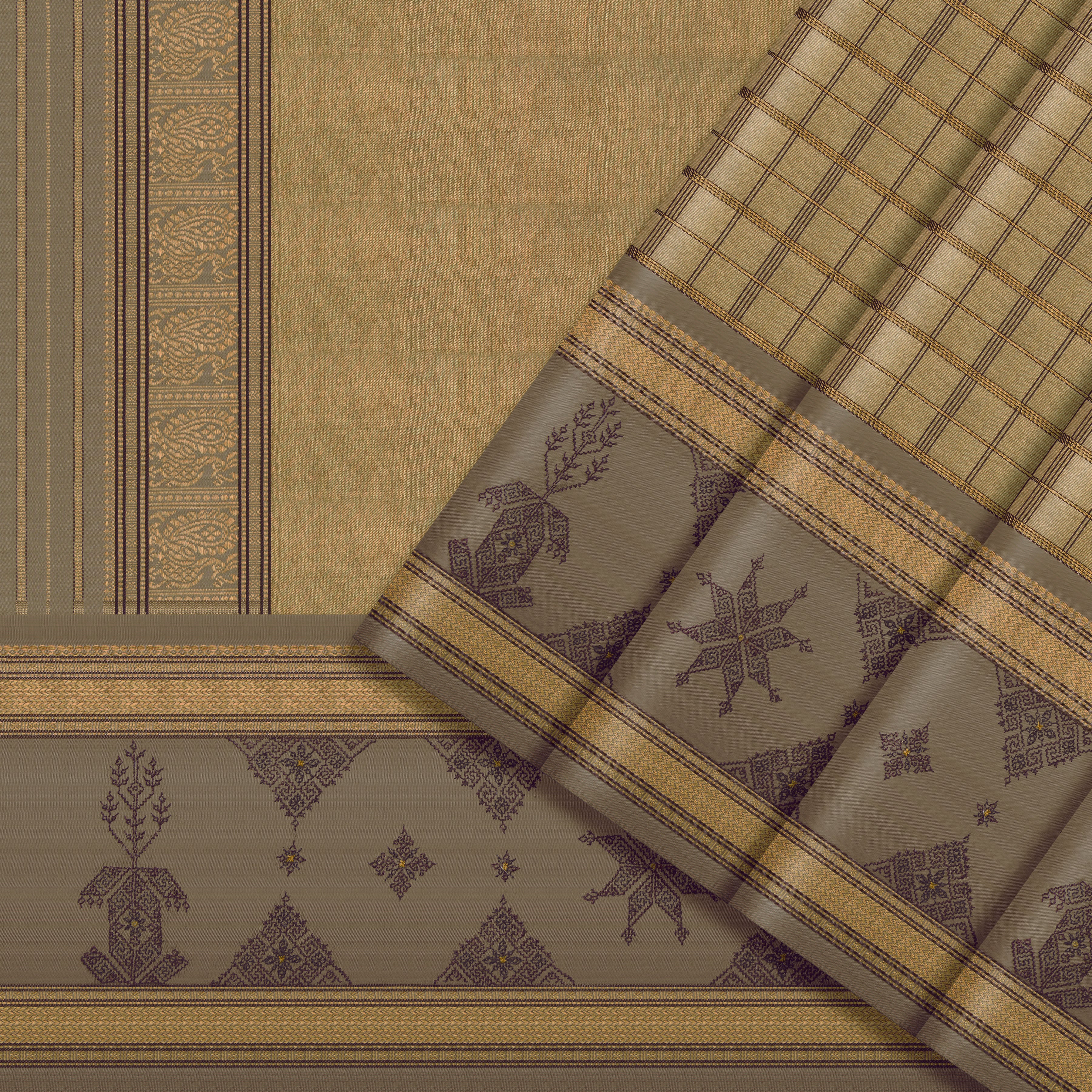 Kanakavalli X Kasuti Kanjivaram Silk Sari 24-040-HS001-12391 - Cover View