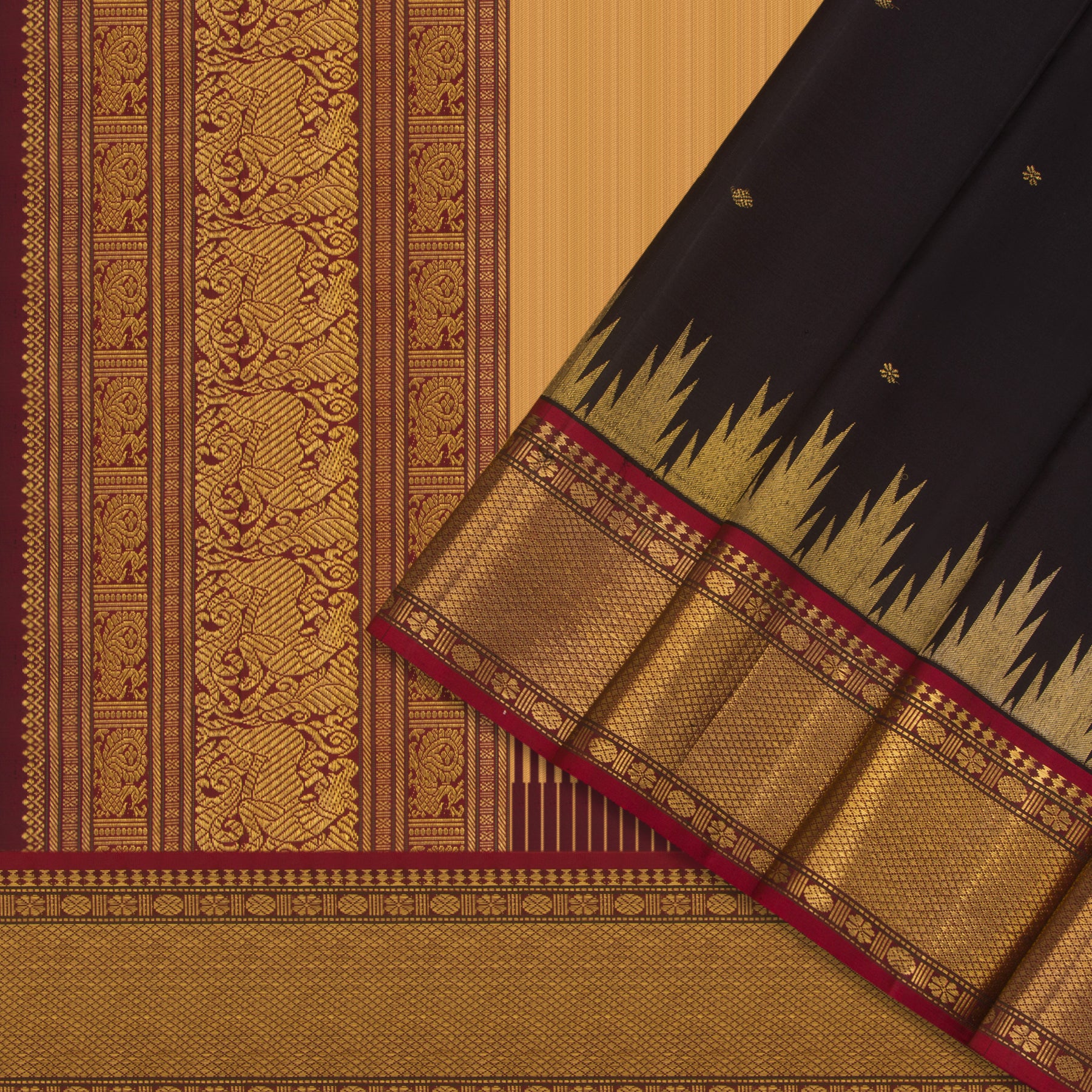 Kanakavalli Kanjivaram Silk Sari 24-041-HS001-04752 - Cover View 