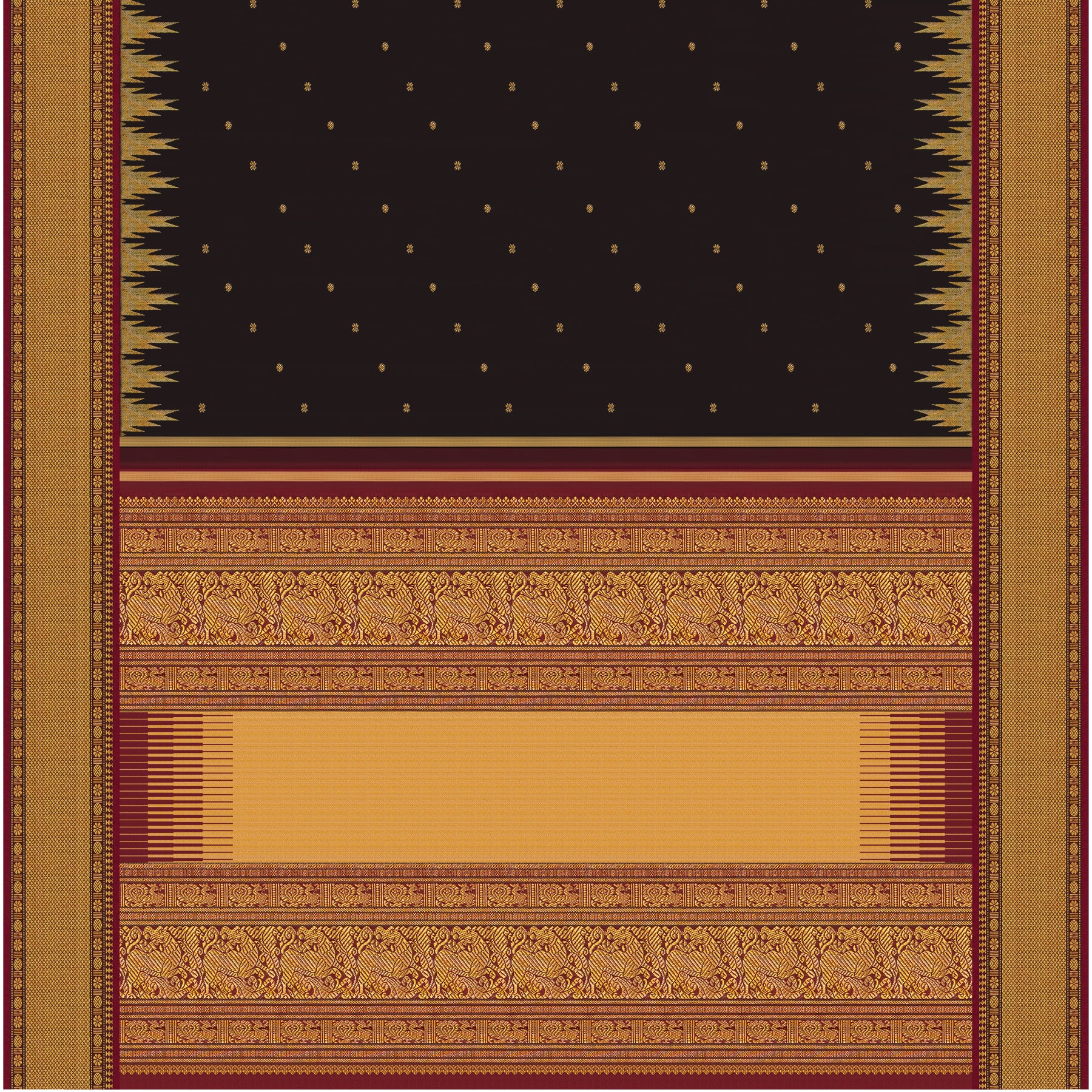 Kanakavalli Kanjivaram Silk Sari 24-041-HS001-04752 - Full View 